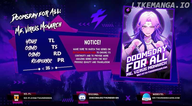 Doomsday for All: Me, Virus Monarch Chapter 35 - page 1