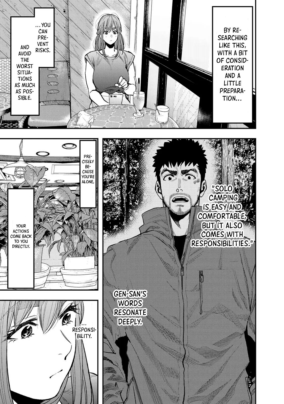 Futari Solo Camp Chapter 37 - page 17