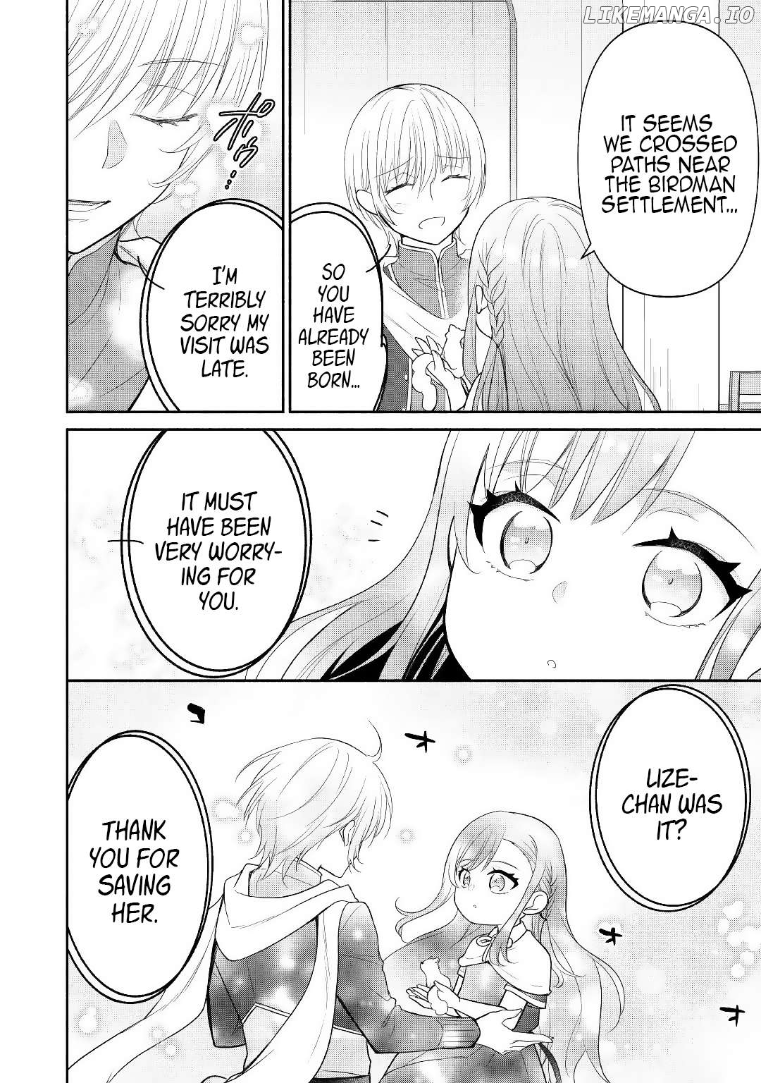 Tensei Youjo. Kamikemono to Ouji to, Saikyou no Ojisan Youhei-dan no Naka de Ikiru. Chapter 8 - page 4