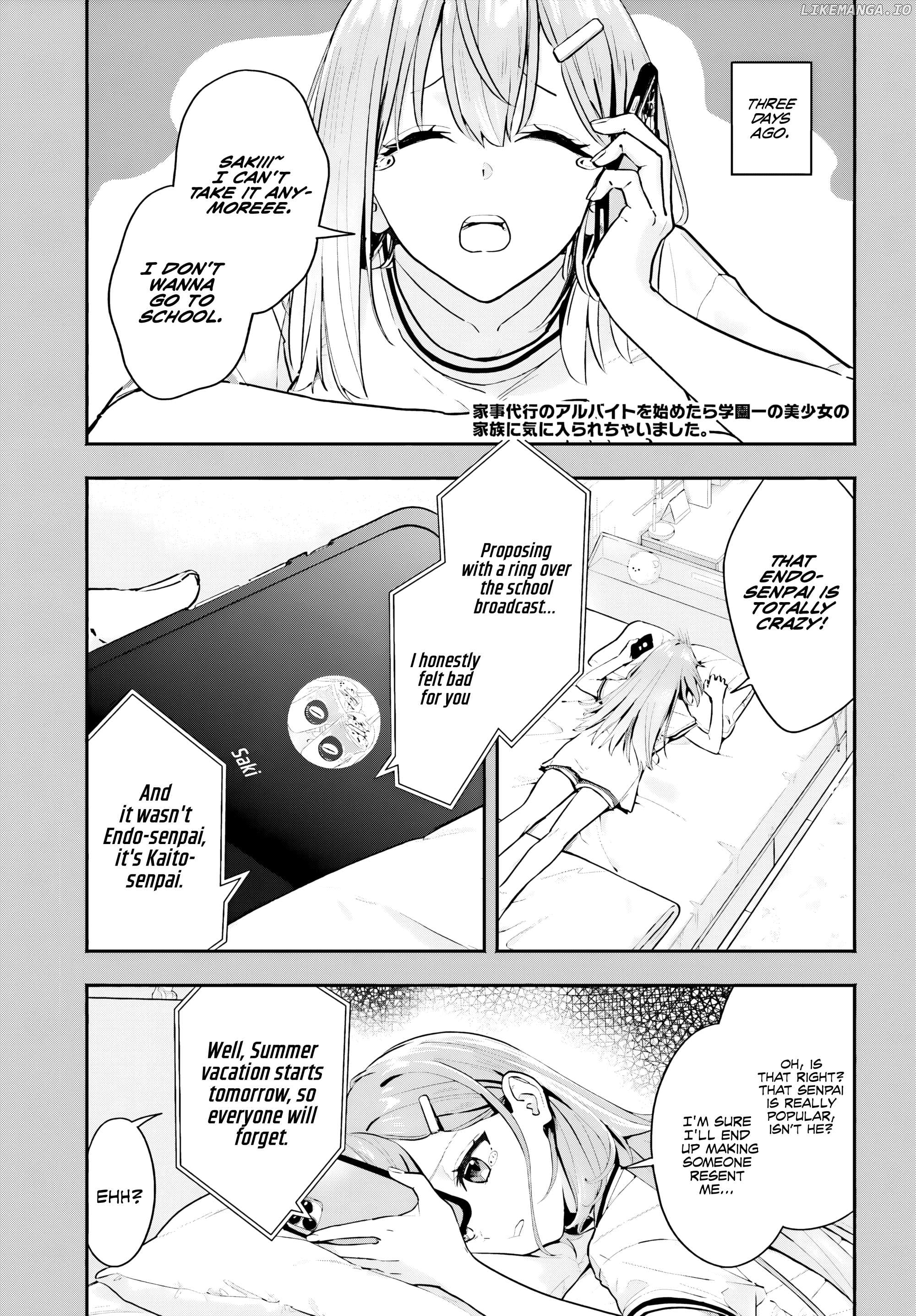 Kaji daikou no arubaito wo hajimetara gakuen ichi no bishoujo no kazoku ni kiniirarechaimashita. Chapter 2 - page 2