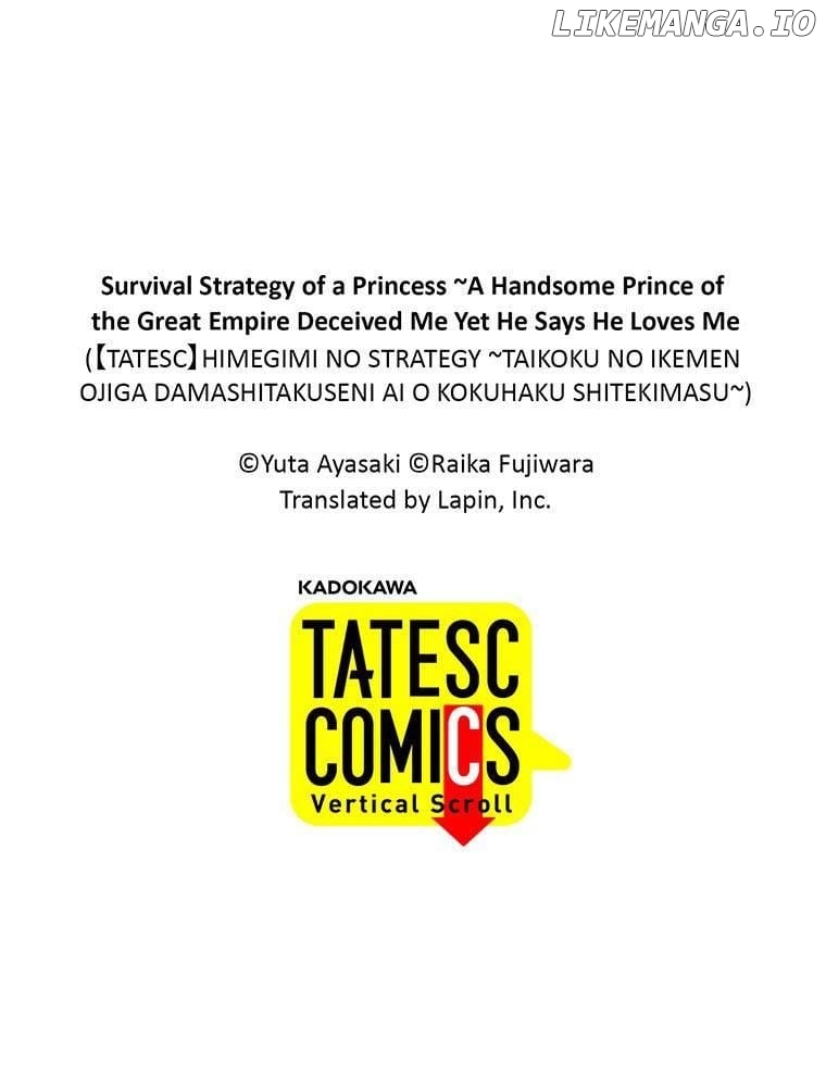 Survival Strategy of a Princess ~A Handsome Prince of the Great Empire Deceived Me Yet He Says He Loves Me Chapter 30 - page 88