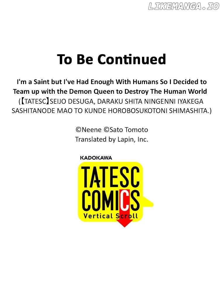 I'm a Saint but I've Had Enough With Humans So I Decided to Team up with the Demon Queen to Destroy The Human World Chapter 3 - page 74