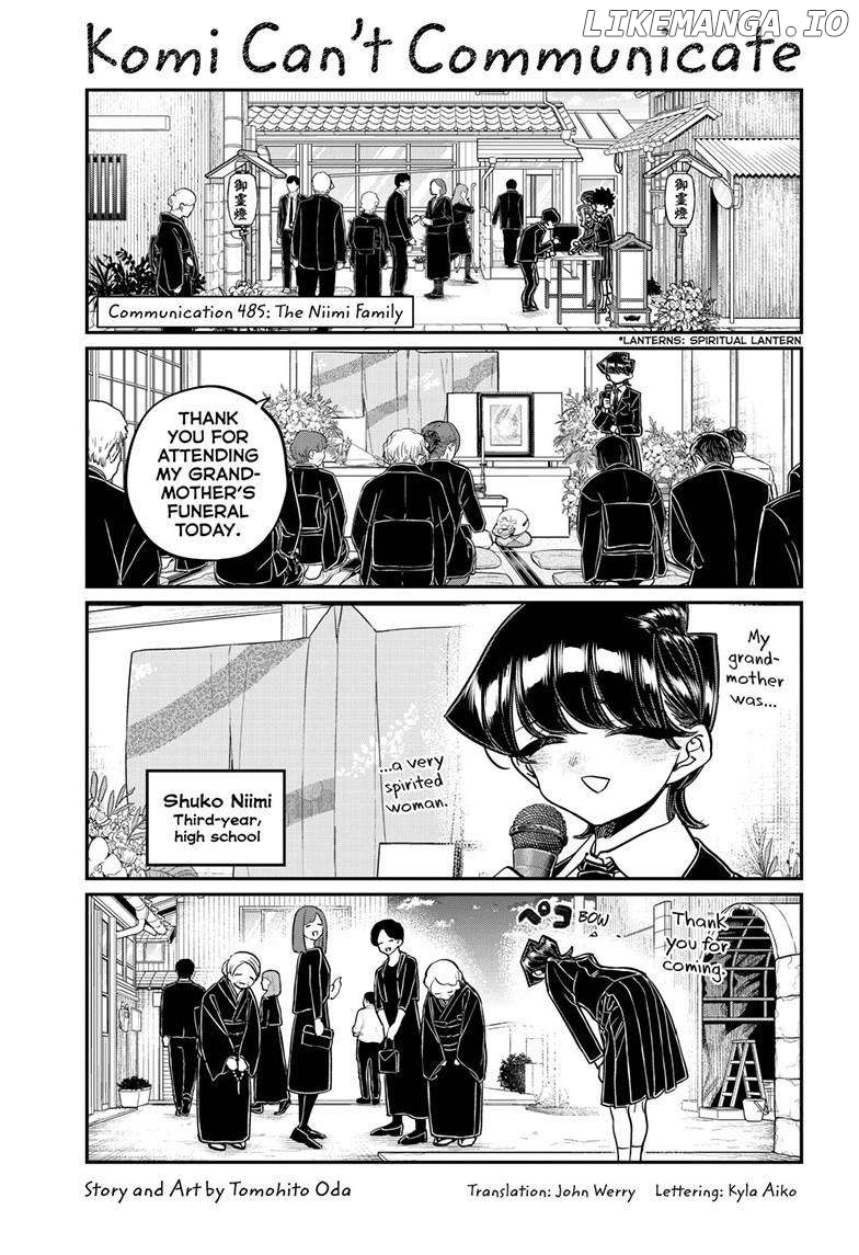 Komi-san wa Komyushou Desu Chapter 485 - page 2