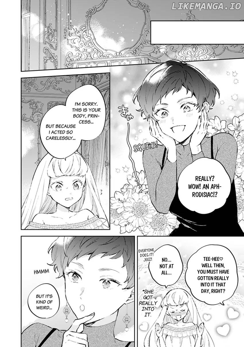 Body Swap of a Nerdy Girl and A Princess Reborn in Another World: Kiss Me Until I'm Wet Inside... Chapter 11 - page 12
