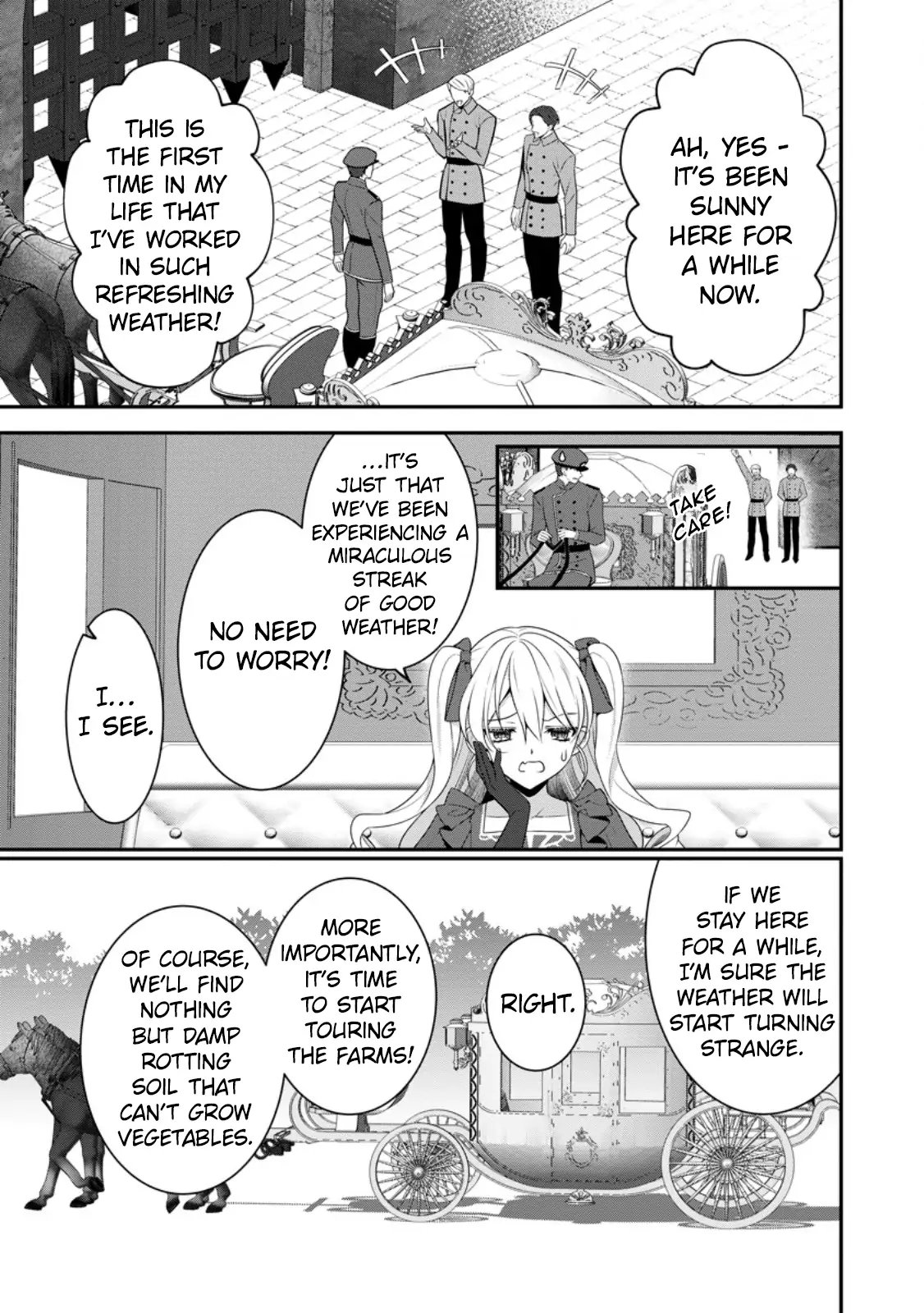 Tsuihou Seijo no Doronko Nouen Seikatsu: Itsunomanika Ringoku wo Sukutte Shimaimashita Chapter 5.1 - page 6