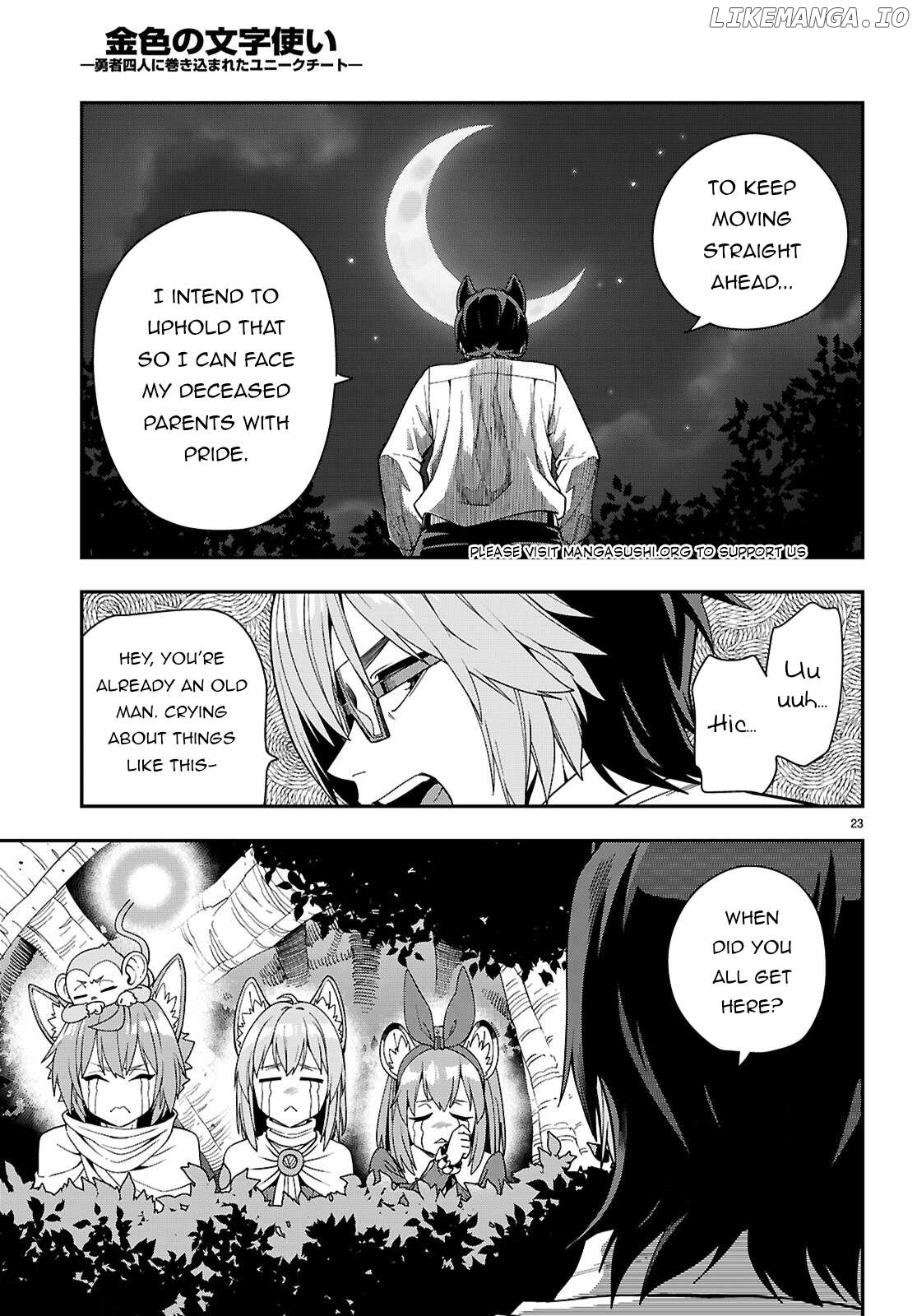 Konjiki no Moji Tsukai - Yuusha Yonin ni Makikomareta Unique Cheat Chapter 113 - page 22