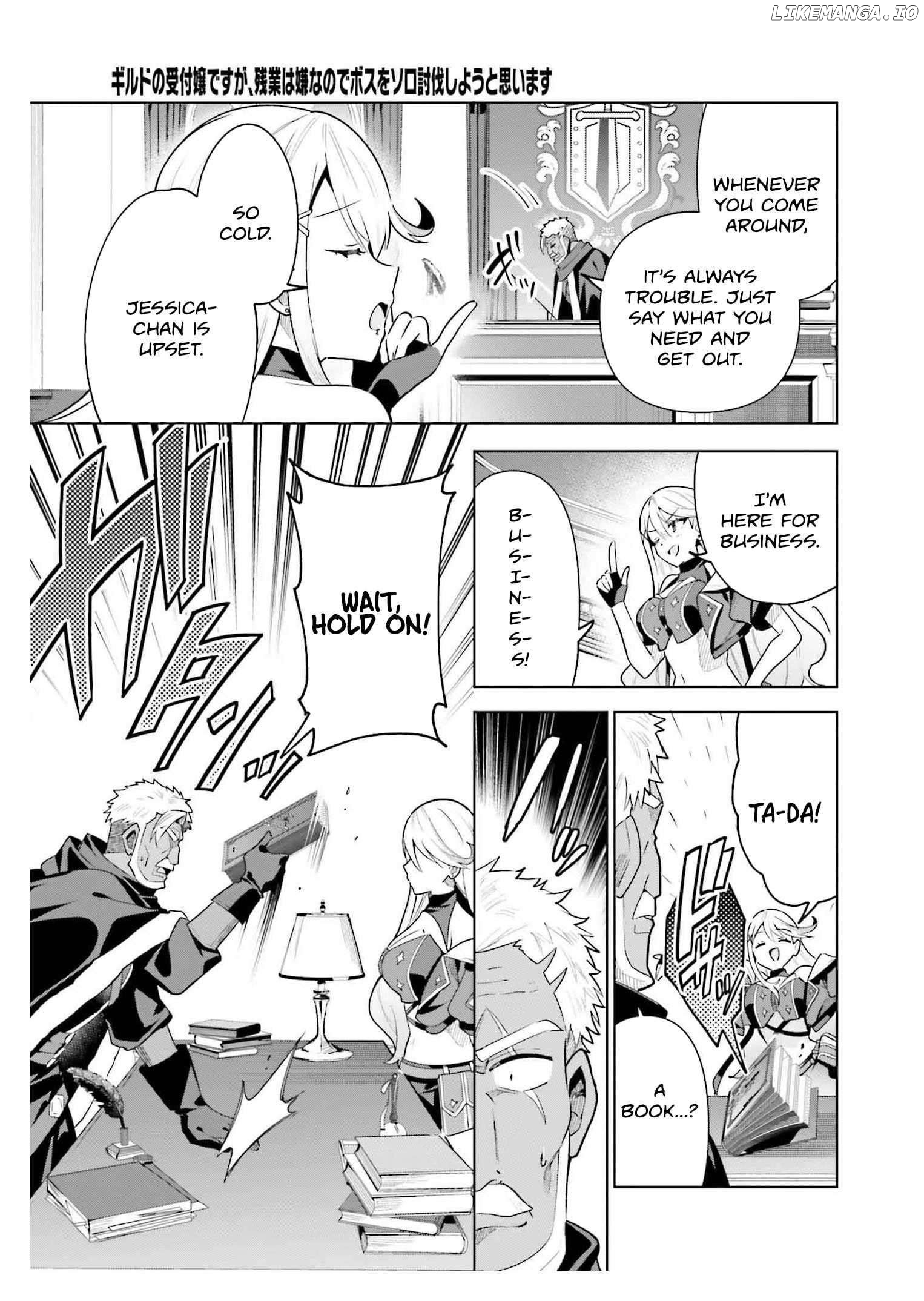 I’m the guild receptionist, but since I don’t want to work overtime, I think I’ll just solo the boss Chapter 30 - page 24