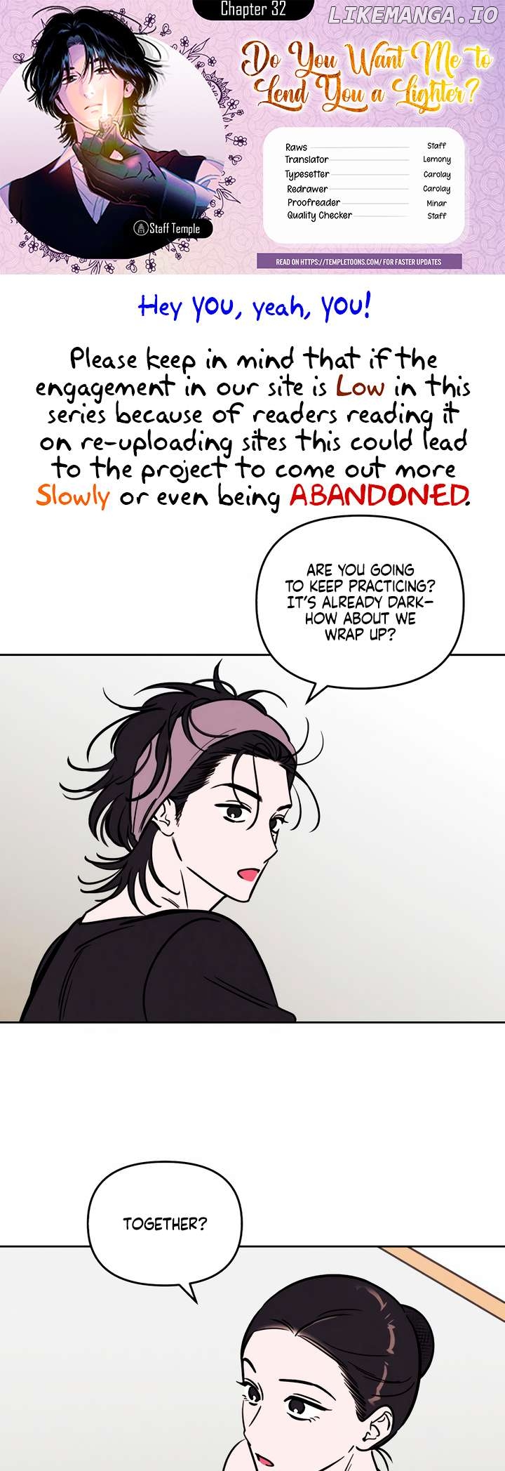Do You Want Me to Lend You a Lighter? Chapter 32 - page 1