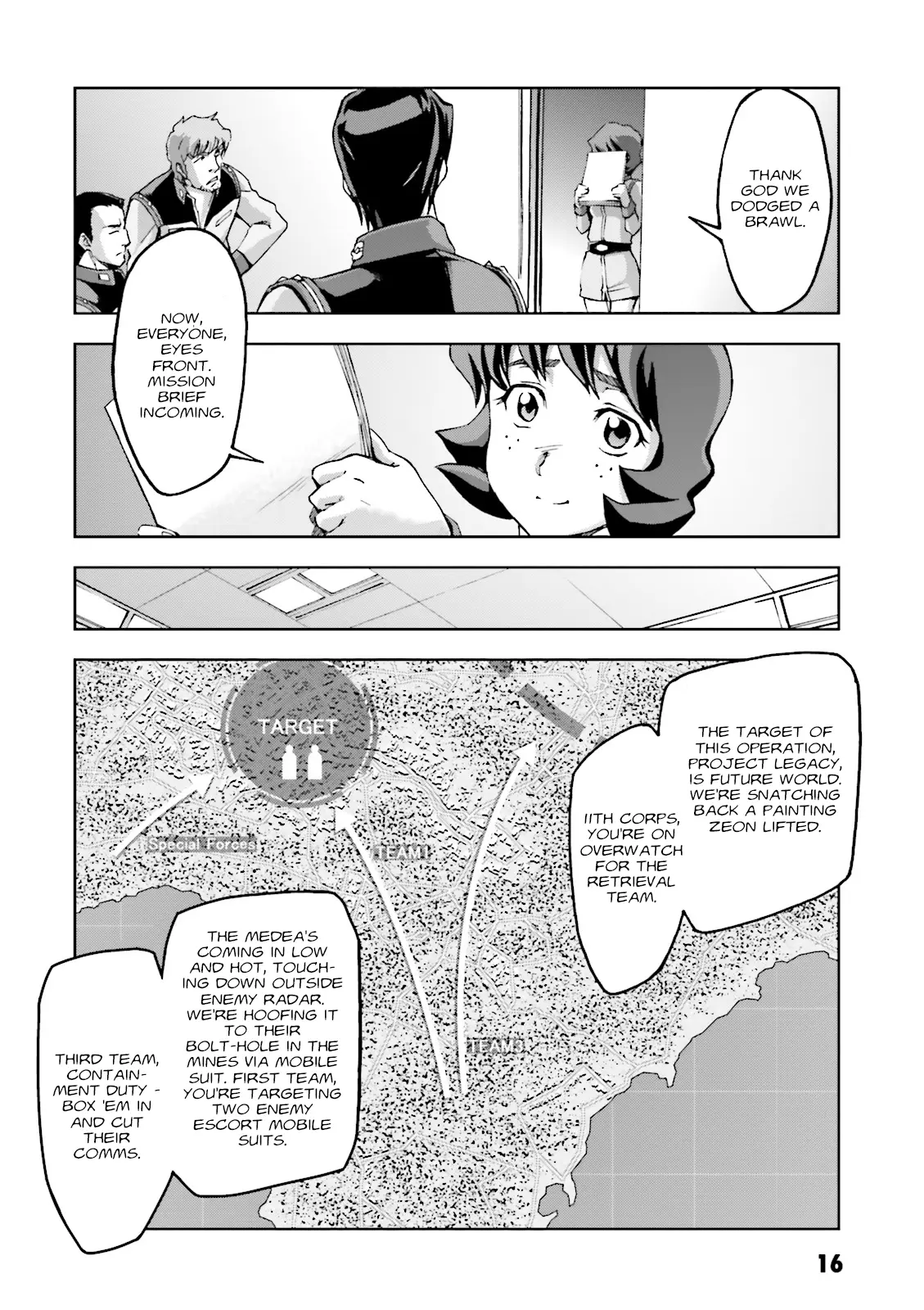 Kidou Sensei Gundam Gaiden - The Blue Destiny (TAICHI You) Chapter 21 - page 16