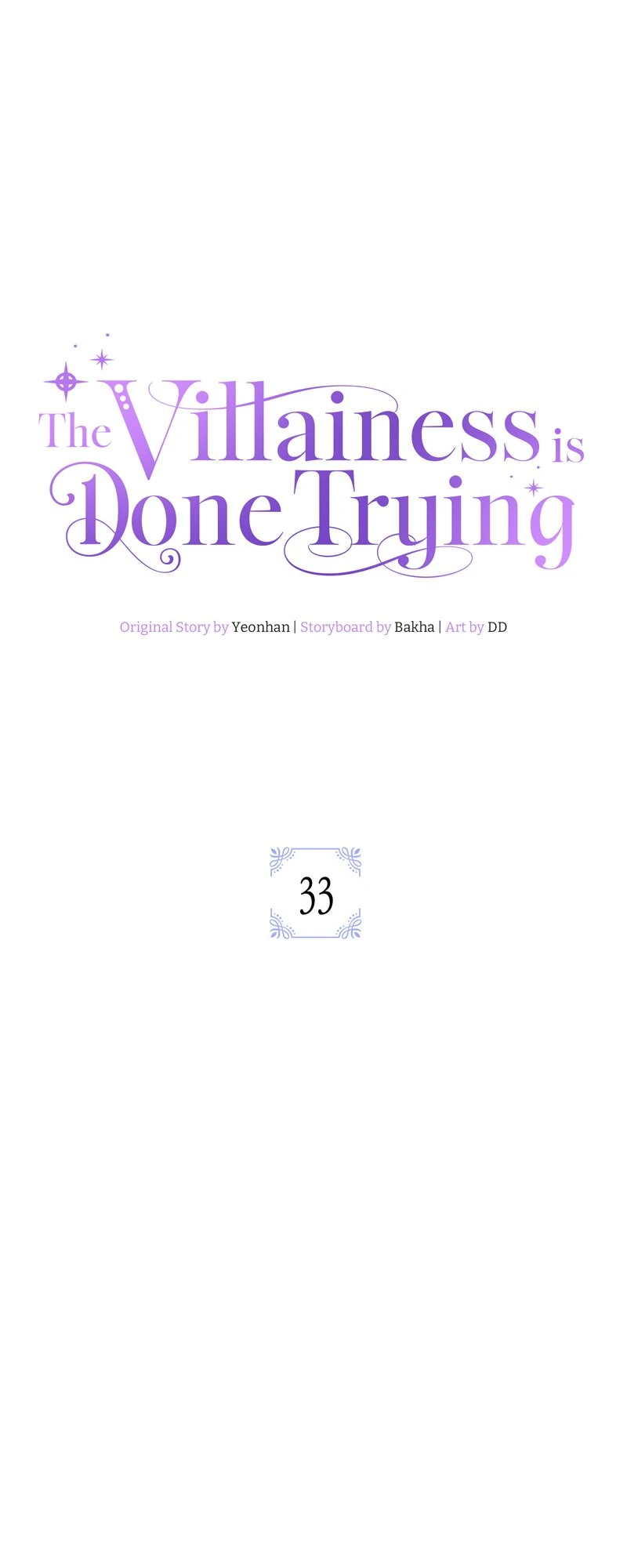 The Villainess is Done Trying Chapter 33 - page 1