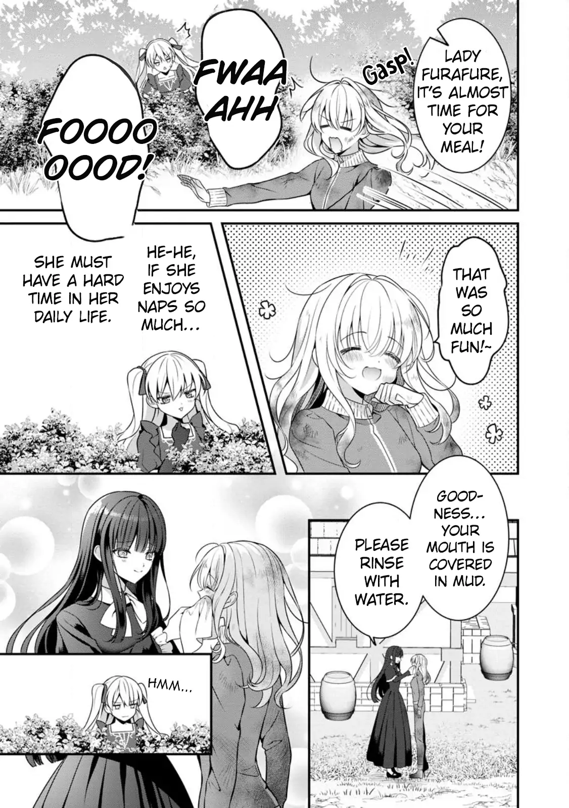 Tsuihou Seijo no Doronko Nouen Seikatsu: Itsunomanika Ringoku wo Sukutte Shimaimashita Chapter 5.2 - page 4
