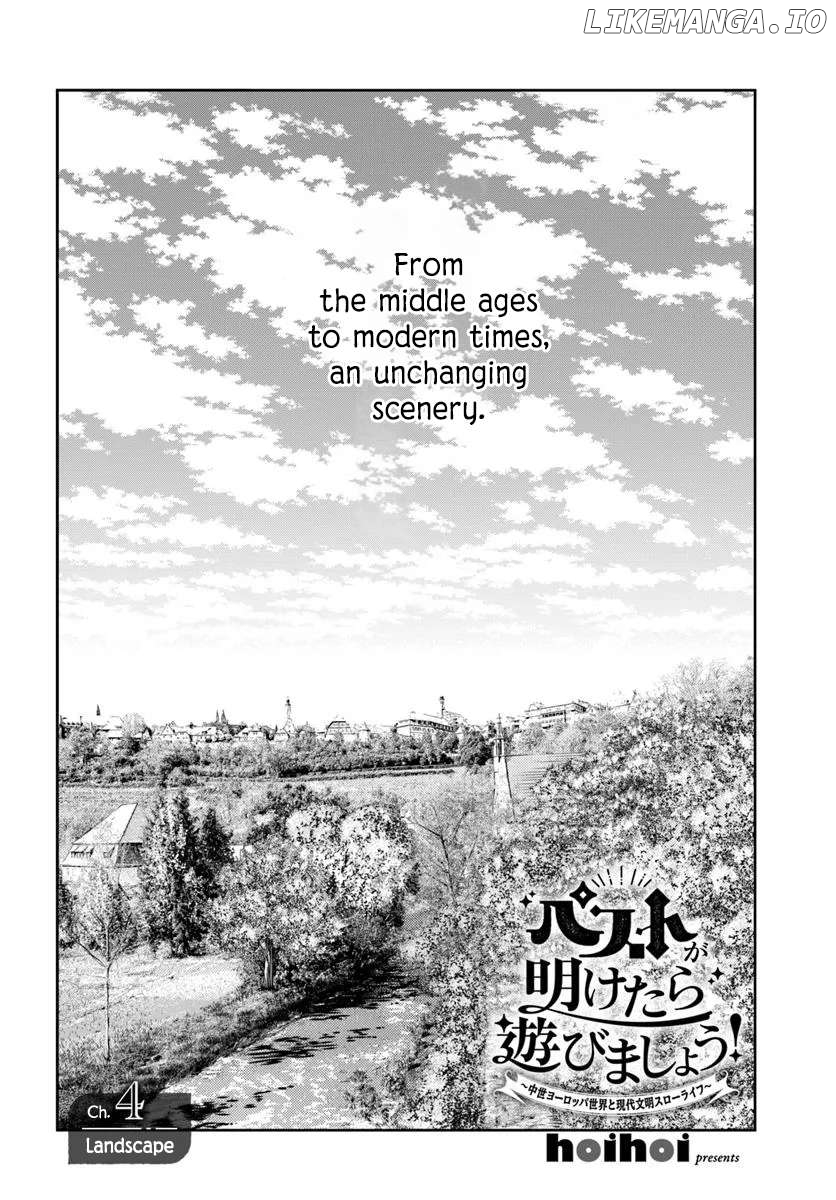 Pest ga Aketara Asobimashou! ~Chuusei Europa Sekai to Gendai Bunmei Slow Life~ Chapter 4 - page 2