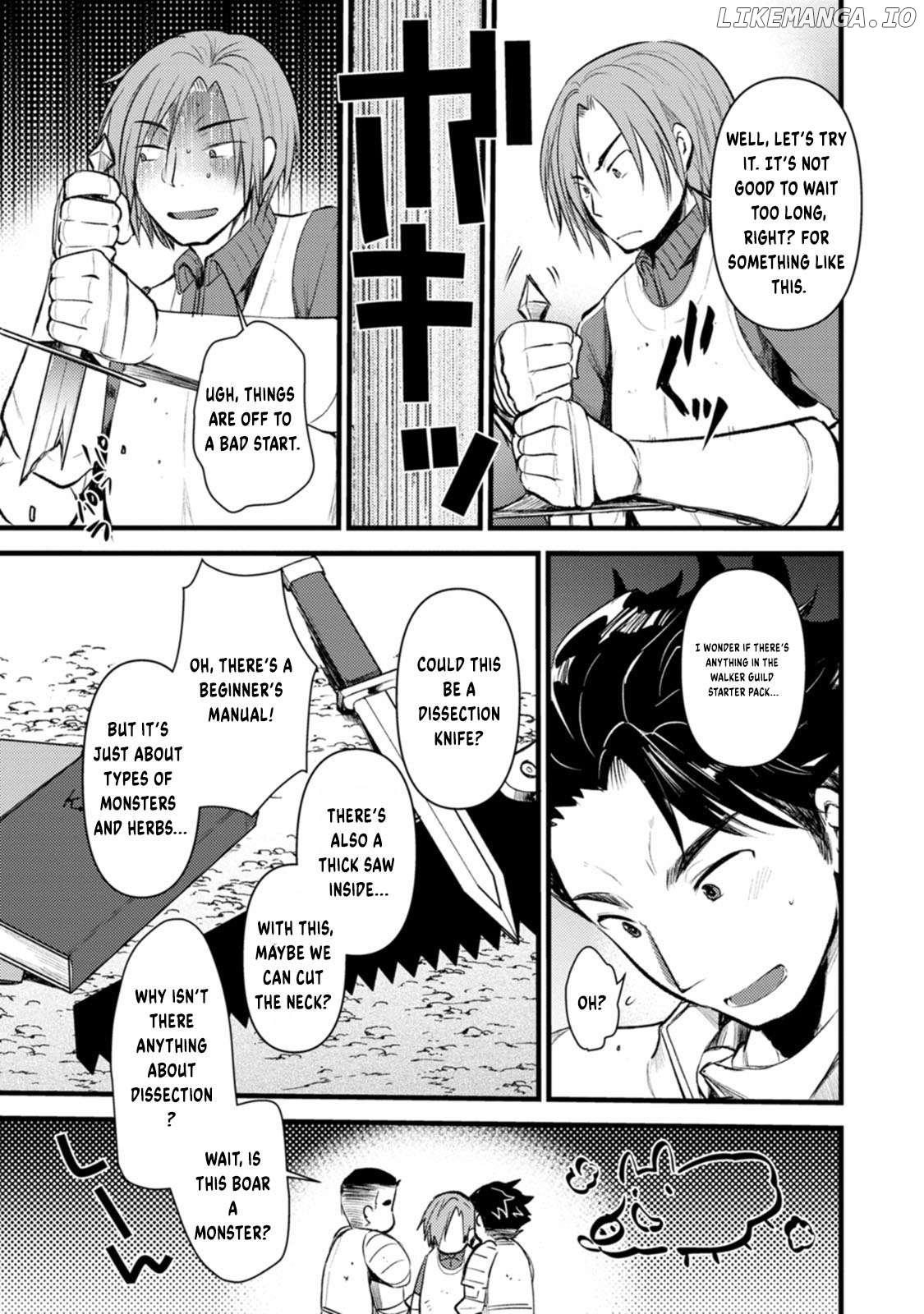 Yuusha ni Narenakatta Sanbaka Trio wa, Kyou mo Otoko Meshi wo Koshiraeru. Chapter 2 - page 22