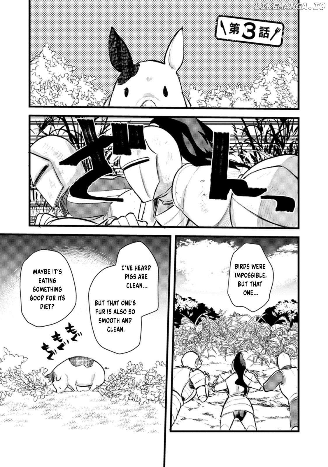 Yuusha ni Narenakatta Sanbaka Trio wa, Kyou mo Otoko Meshi wo Koshiraeru. Chapter 3 - page 2