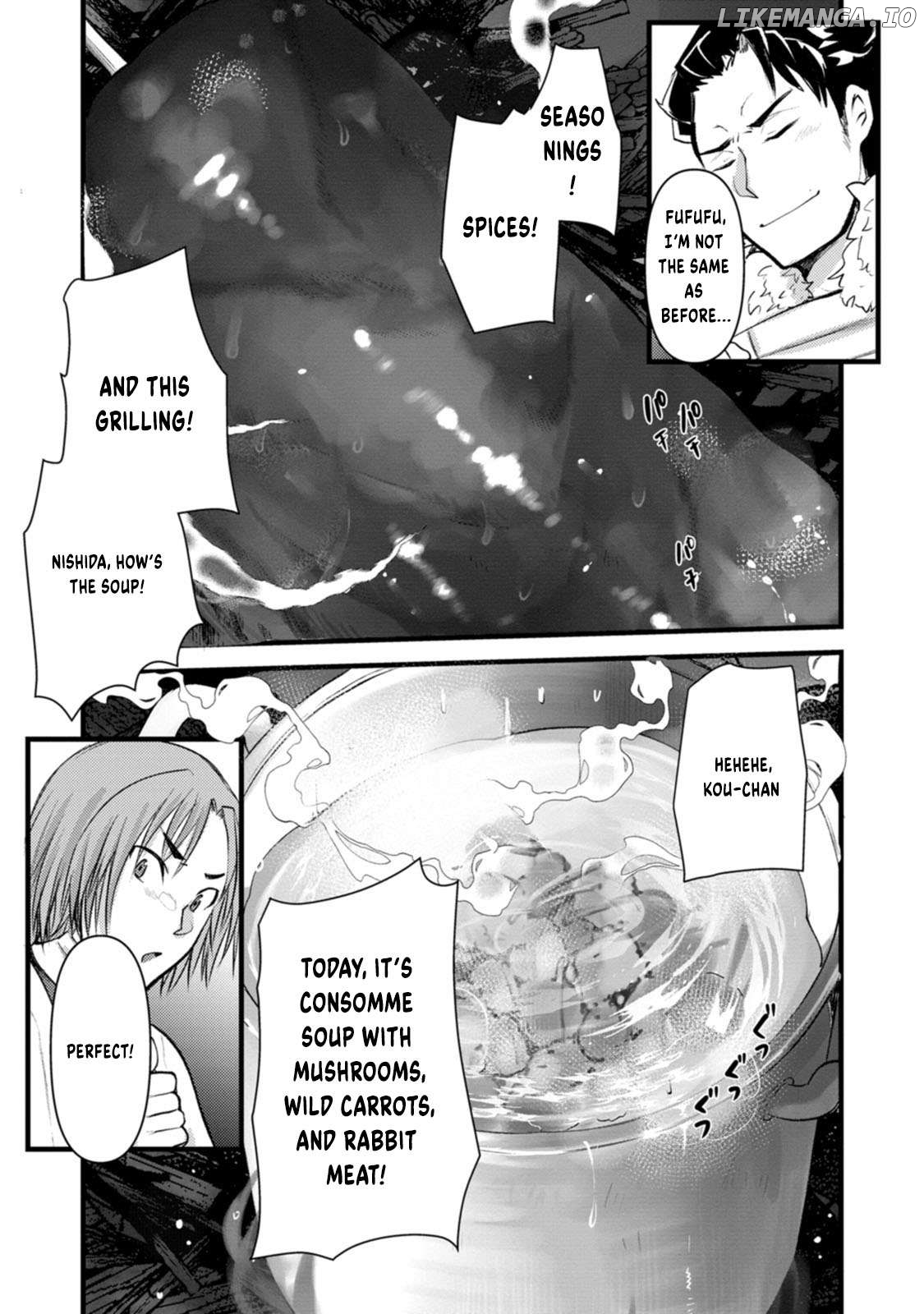 Yuusha ni Narenakatta Sanbaka Trio wa, Kyou mo Otoko Meshi wo Koshiraeru. Chapter 5 - page 16