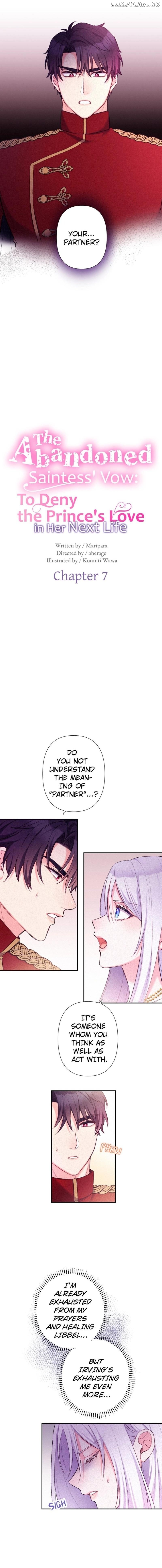 The Abandoned Saintess' Vow: To Deny the Prince's Love in Her Next Life Chapter 7 - page 1