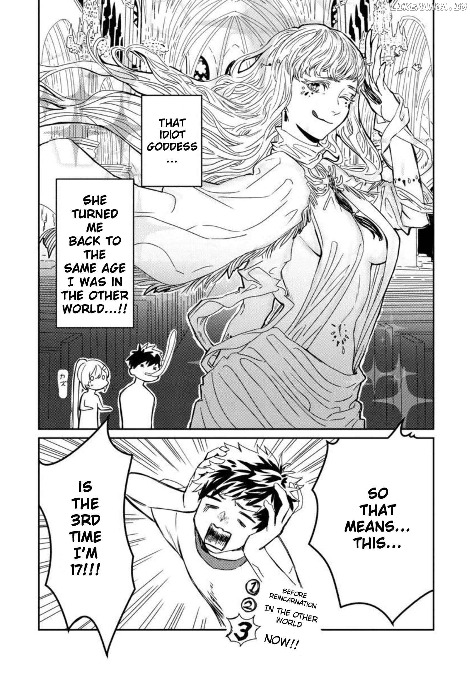 A middle-aged man who returns from another world goes back to when he was 17 and becomes unbeatable Chapter 1 - page 33
