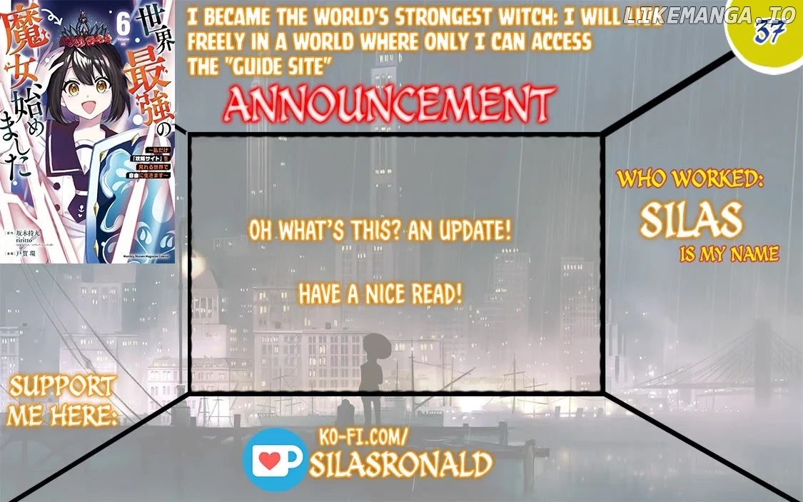 I Became The World's Strongest Witch, ~I Will Live Freely In A World Where Only I Can Access The "guide Site"~ Chapter 37 - page 1