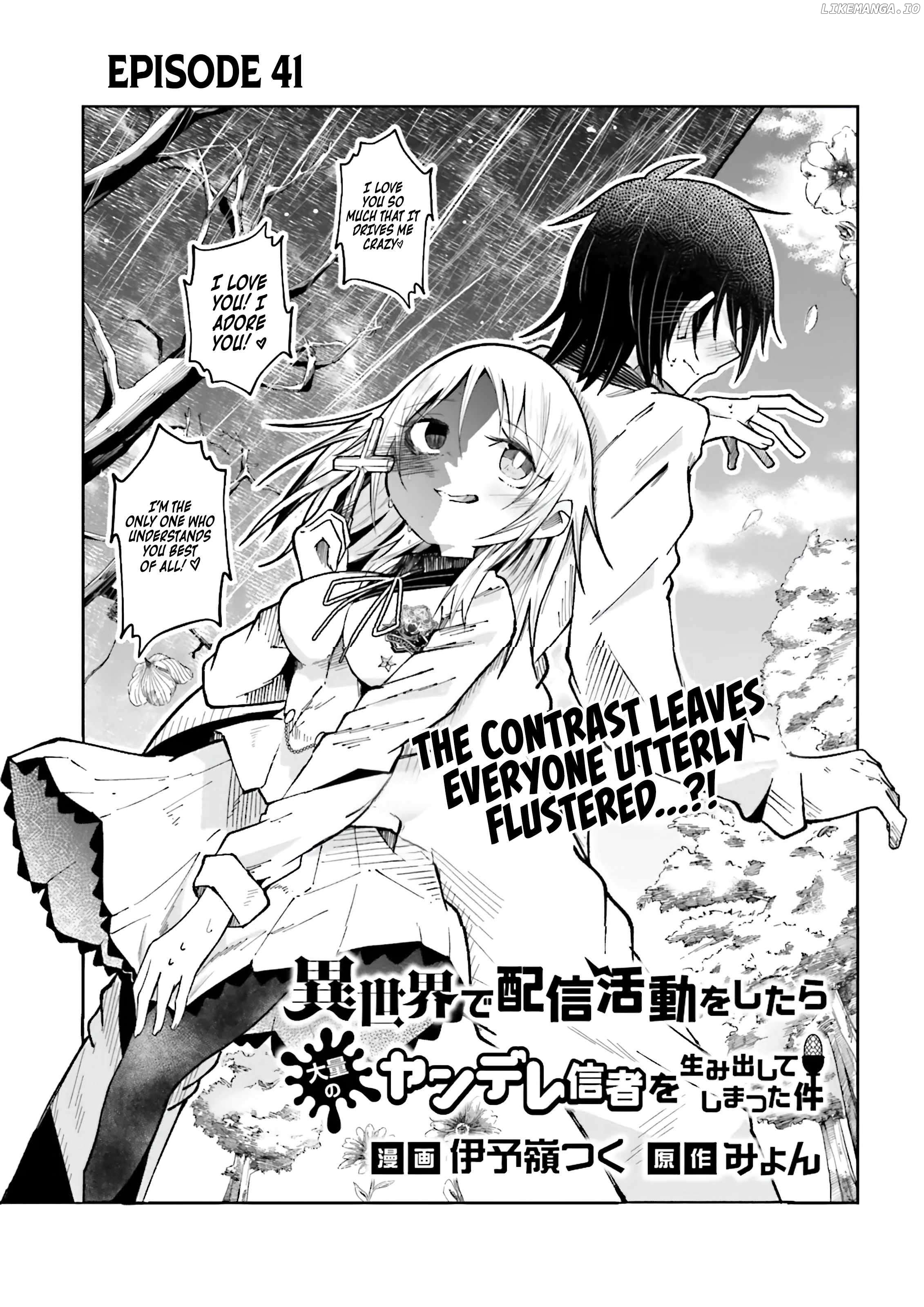Isekai De Haishin Katsudou Wo Shitara Tairyou No Yandere Shinja Wo Umidashite Shimatta Ken Chapter 41.1 - page 1