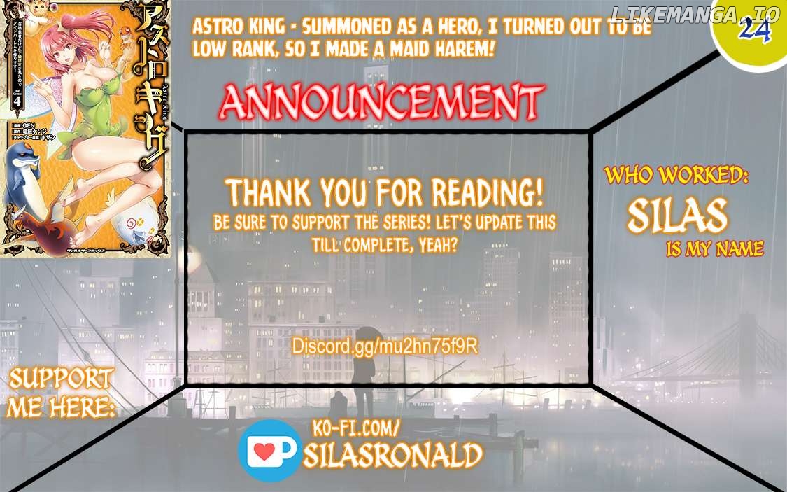 Astro King – Summoned As A Hero, I Turned Out To Be Low Rank, So I Made A Maid Harem! Chapter 24 - page 1