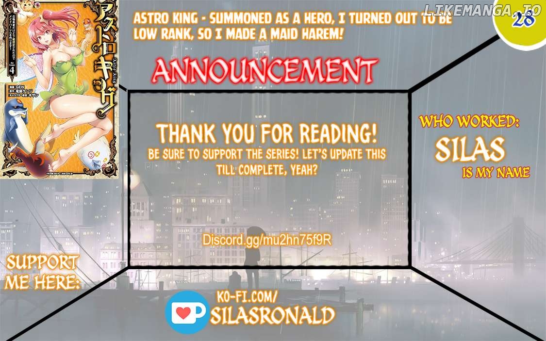 Astro King – Summoned As A Hero, I Turned Out To Be Low Rank, So I Made A Maid Harem! Chapter 28 - page 1