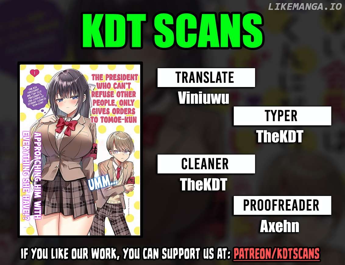 Kotowarenai Kaichou wa Tomoe-kun ni Dake shite Agetai Chapter 8 - page 1