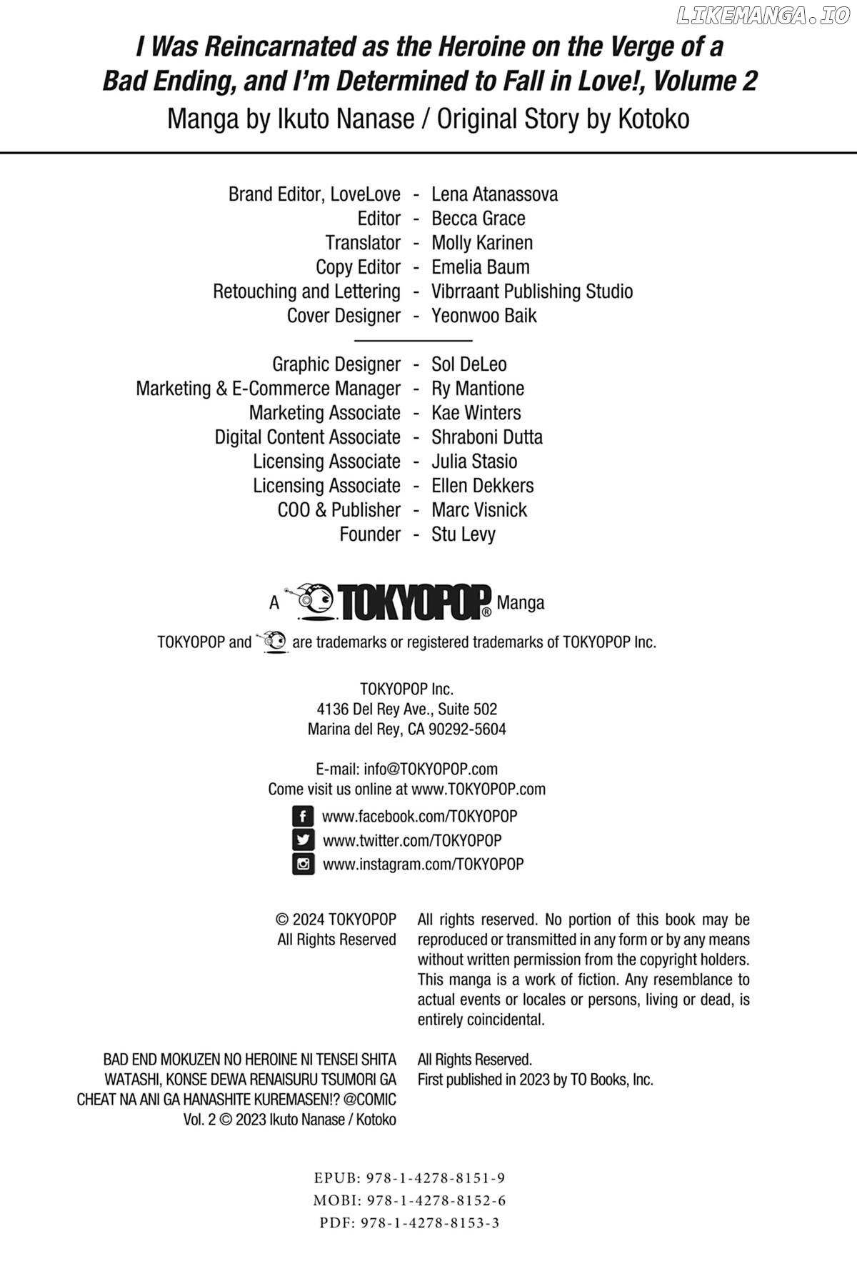 I Was Reincarnated as the Heroine on the Verge of a Bad Ending, and I'm Determined to Fall in Love! Chapter 10.6 - page 12