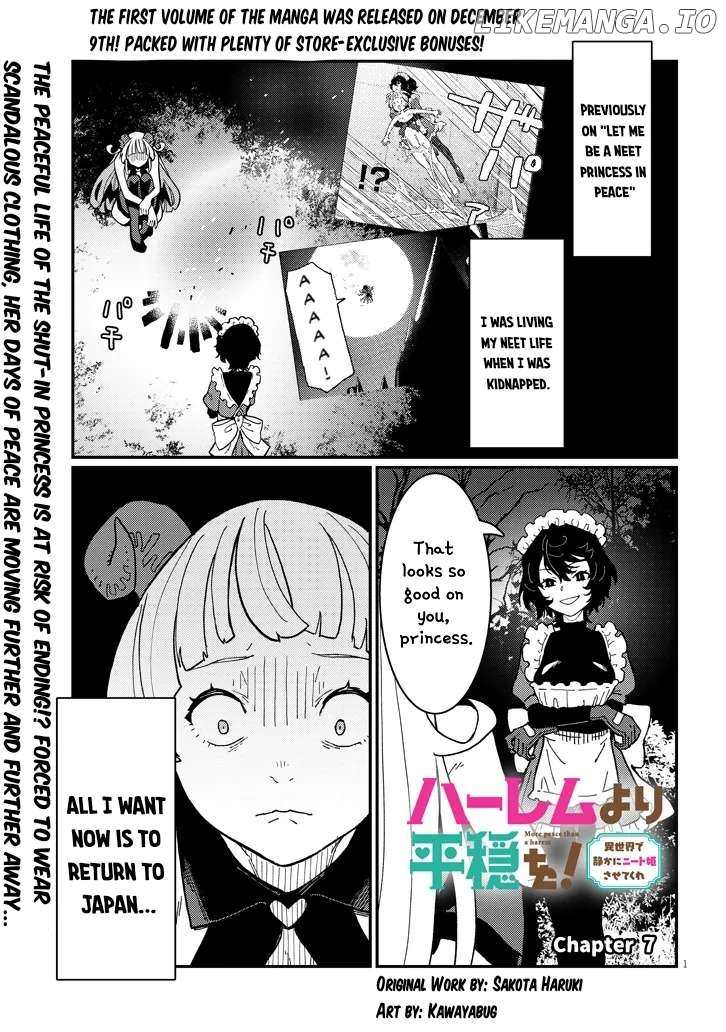 Harem Yori Heion o! Isekai de Shizuka ni NEET Hime sasete Kure Chapter 7 - page 1