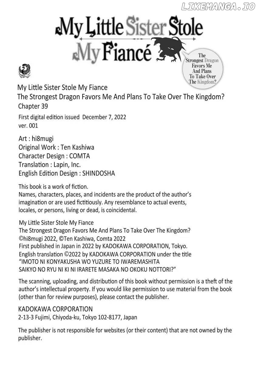 I was Told to Relinquish My Fiancé to My Little Sister, and the Greatest Dragon Took a Liking to Me and Unbelievably Took Over the Kingdom Chapter 39 - page 32