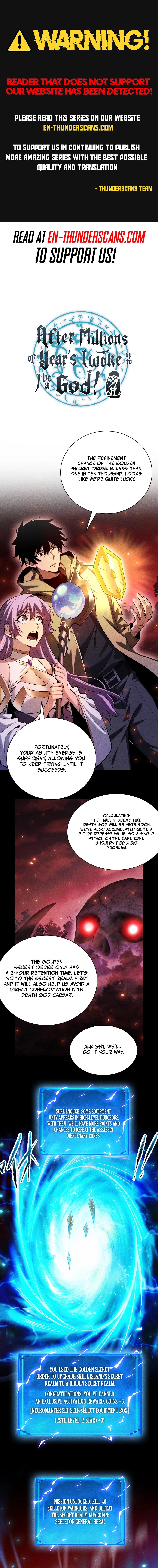 I Awoke as a God After Auto Battling For a Million Years Chapter 29 - page 1