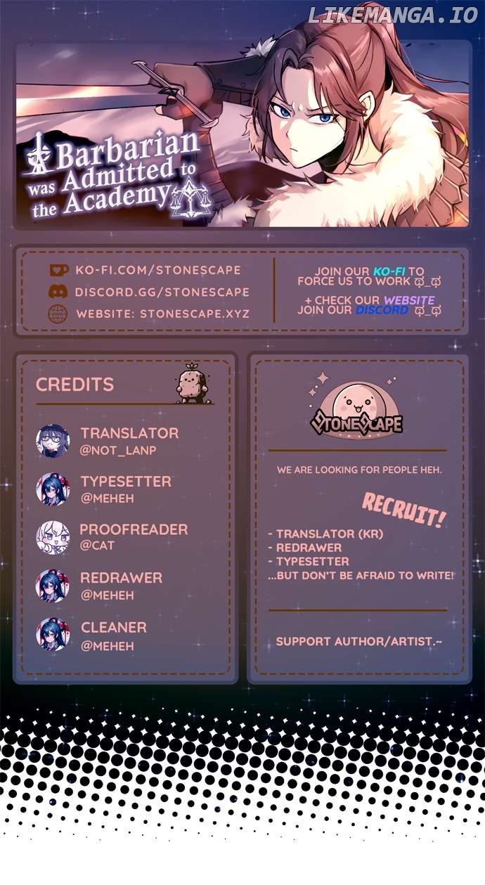 A Barbarian Was Admitted to the Academy Chapter 44 - page 1