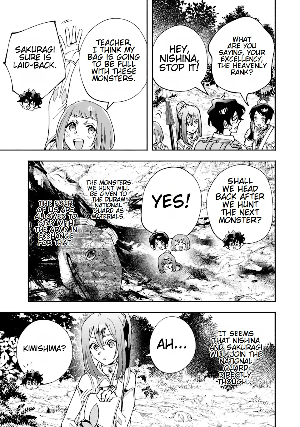 Saikyou Ranking ga Aru Isekai ni Seito tachi to Suudah Teni Shita Koukou Kyoushi no Ore, Mob Kara Kensei e to Nariagari Chapter 9 - page 16