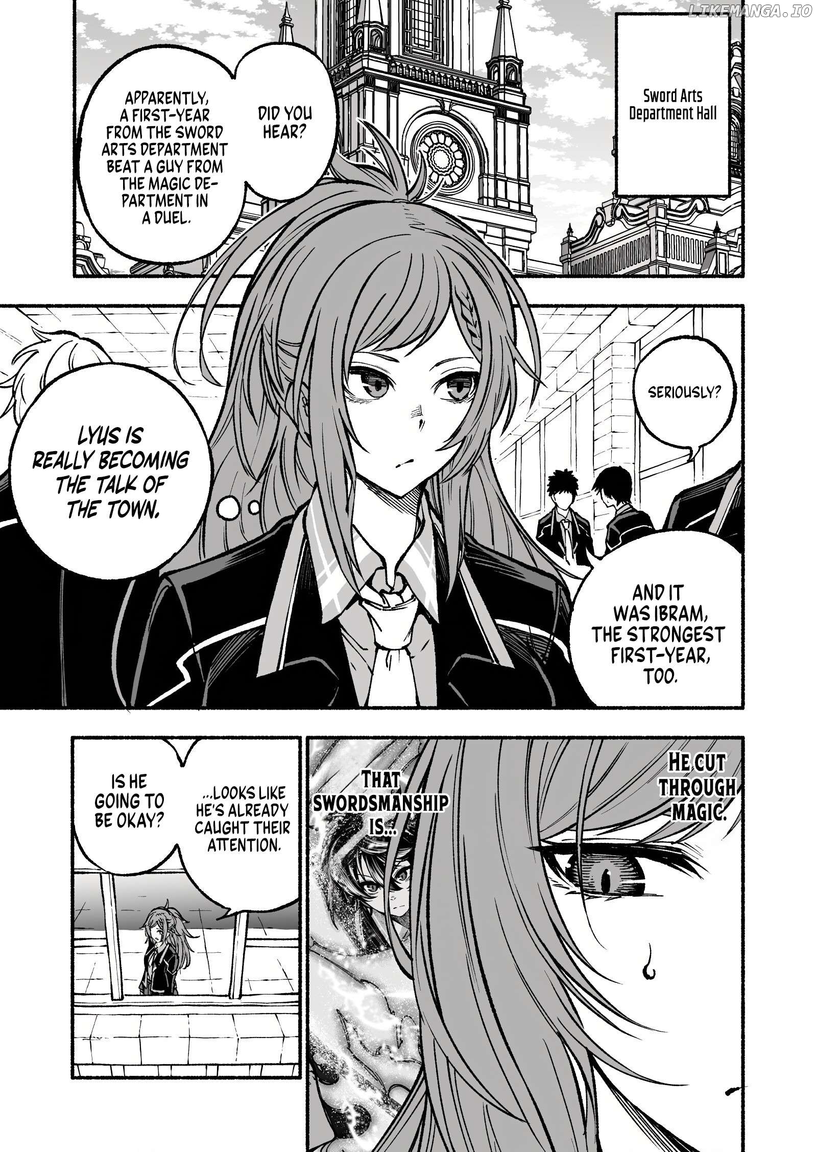 Umarekawatta Kensei, Kenshi ga Reiguu sareru Majutsu Shijou Shugi no Gakuen de Musou suru Chapter 4 - page 1
