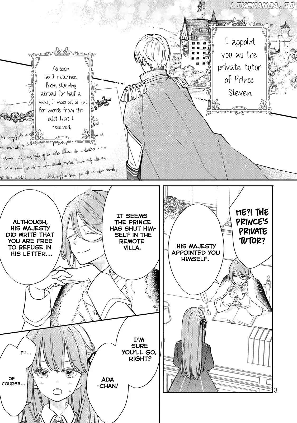 Tsukareta Ouji-sama to Kyouikugakari no Goreijou no Hanashi Chapter 1 - page 2