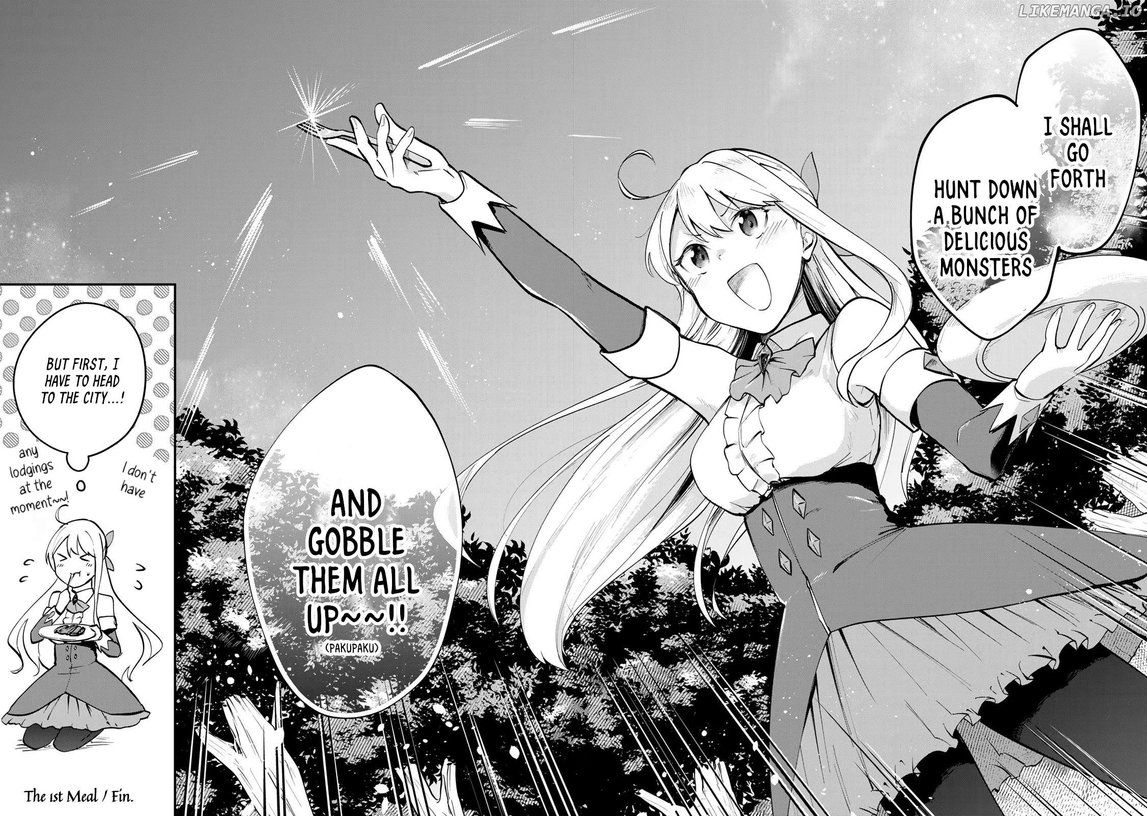 [Pakupaku desu wa] Tsuihousareta Ojou-sama no "Monster wo Taberu Hodo Tsuyoku Naru" Skill wa, 1-shoku de 1 Level Up suru Zendaimimon no Saikyou Skill deshita. 3-nichi de Jinrui Saikyou ni narimashita wa~! Chapter 1 - page 36