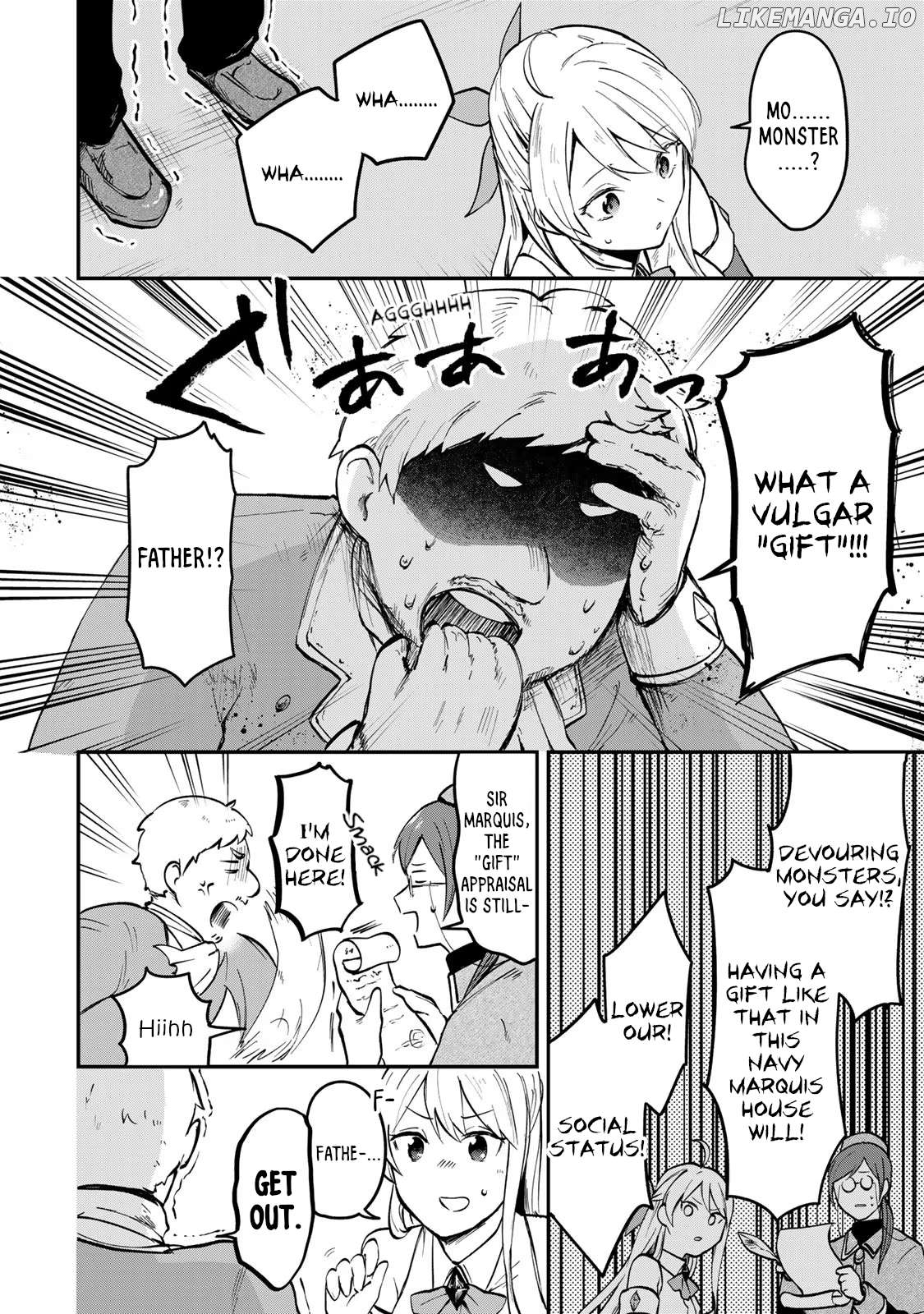 [Pakupaku desu wa] Tsuihousareta Ojou-sama no "Monster wo Taberu Hodo Tsuyoku Naru" Skill wa, 1-shoku de 1 Level Up suru Zendaimimon no Saikyou Skill deshita. 3-nichi de Jinrui Saikyou ni narimashita wa~! Chapter 1 - page 5