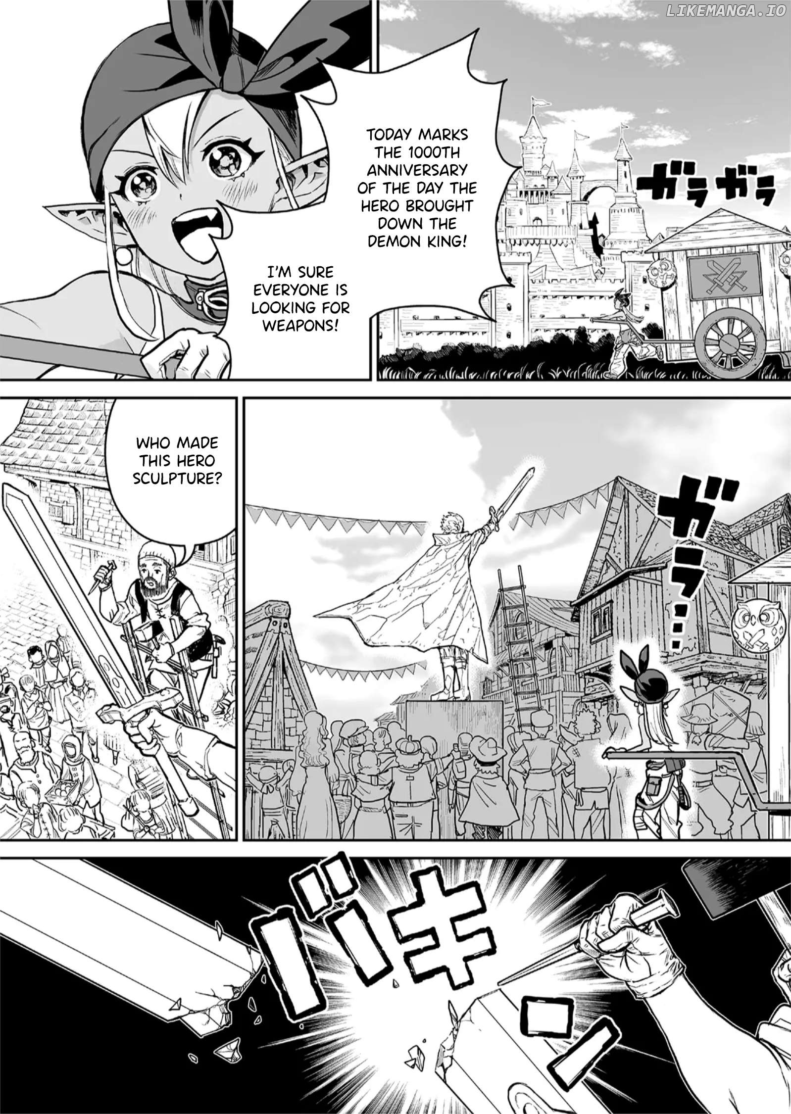Abandoned: The Hero Who's So Strong He Breaks Every Weapon and The Elf Blacksmith Chapter 1 - page 10