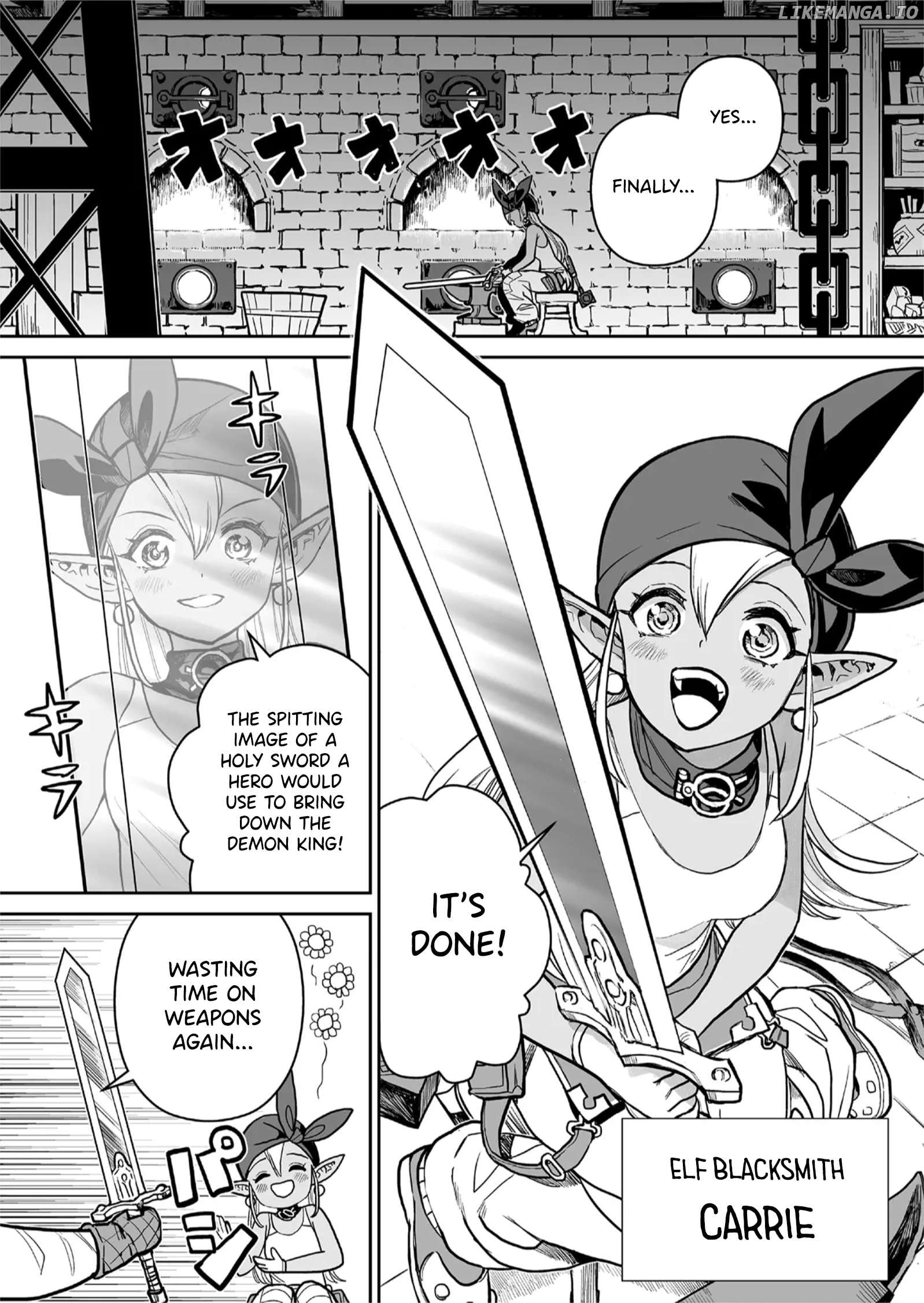 Abandoned: The Hero Who's So Strong He Breaks Every Weapon and The Elf Blacksmith Chapter 1 - page 2