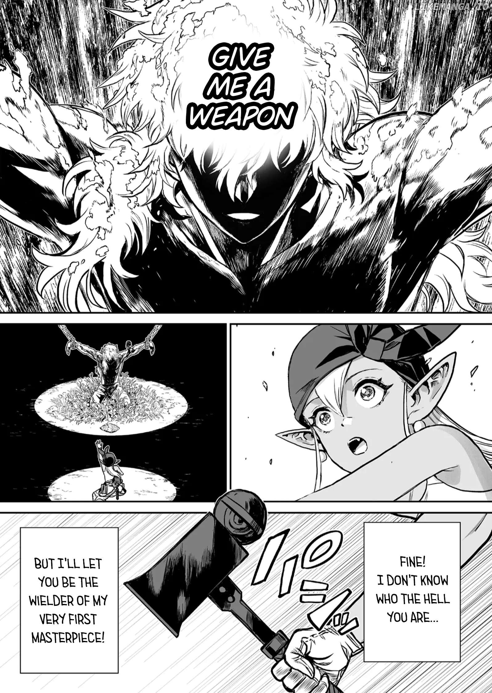 Abandoned: The Hero Who's So Strong He Breaks Every Weapon and The Elf Blacksmith Chapter 1 - page 32