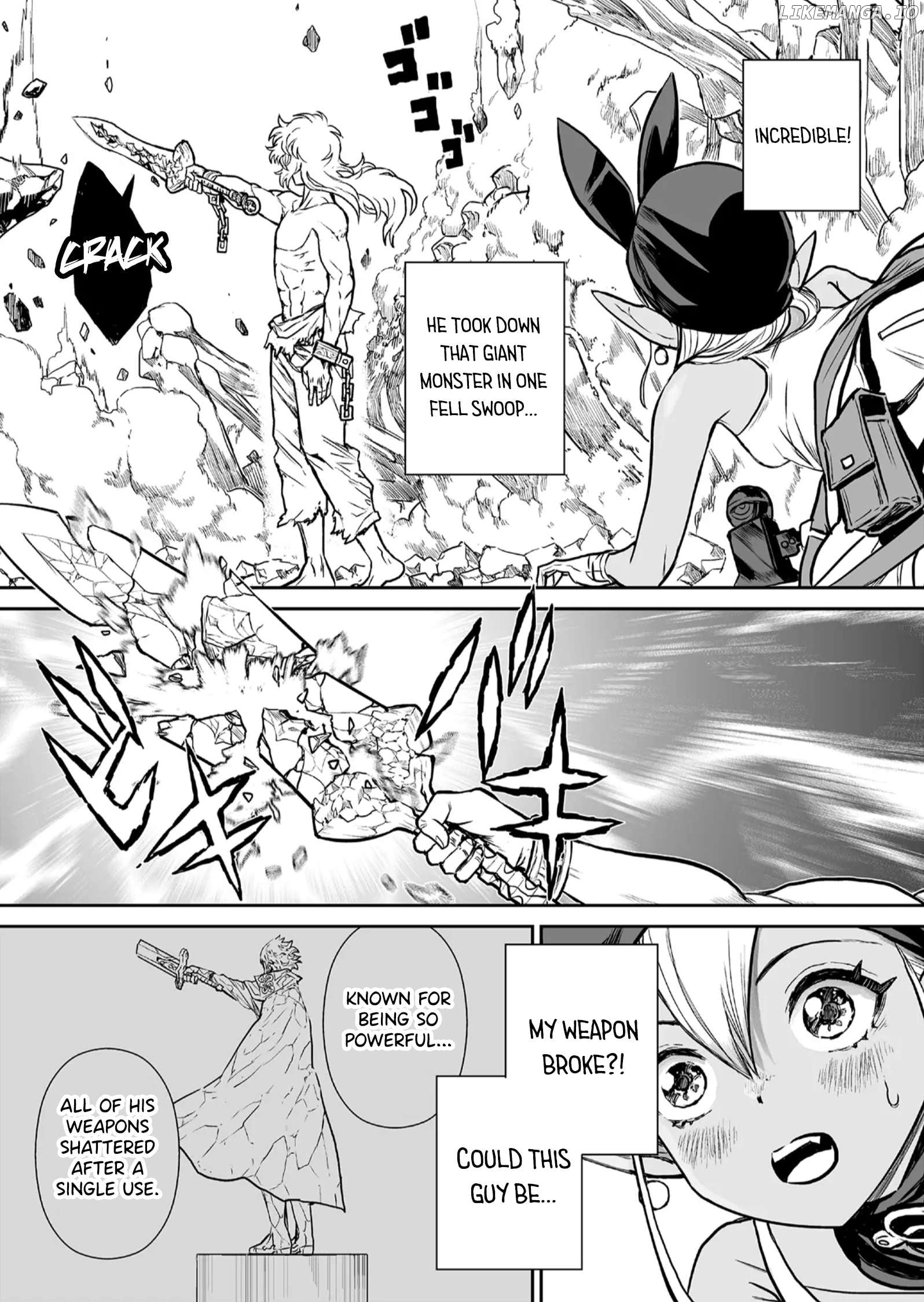 Abandoned: The Hero Who's So Strong He Breaks Every Weapon and The Elf Blacksmith Chapter 1 - page 46