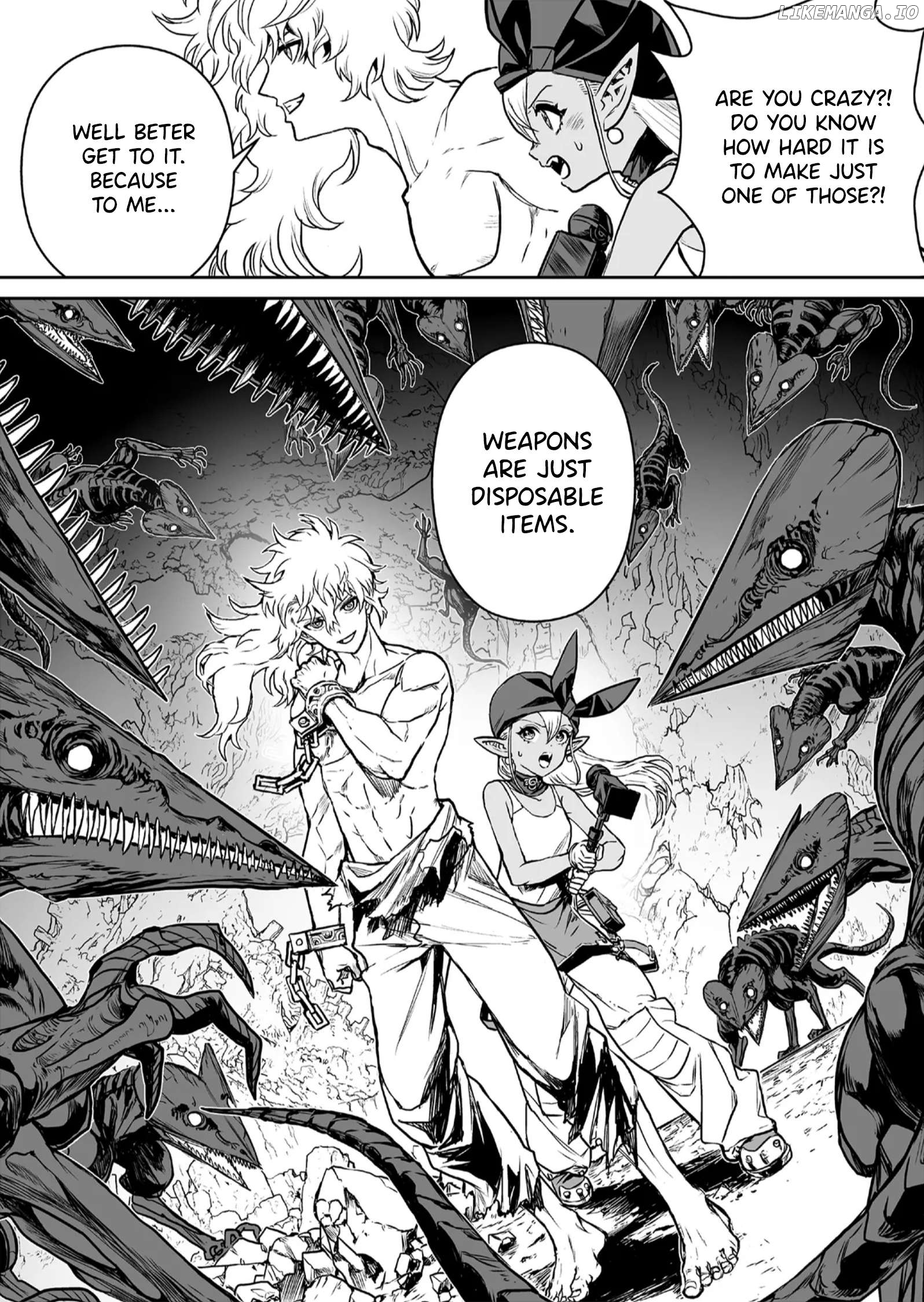 Abandoned: The Hero Who's So Strong He Breaks Every Weapon and The Elf Blacksmith Chapter 1 - page 51