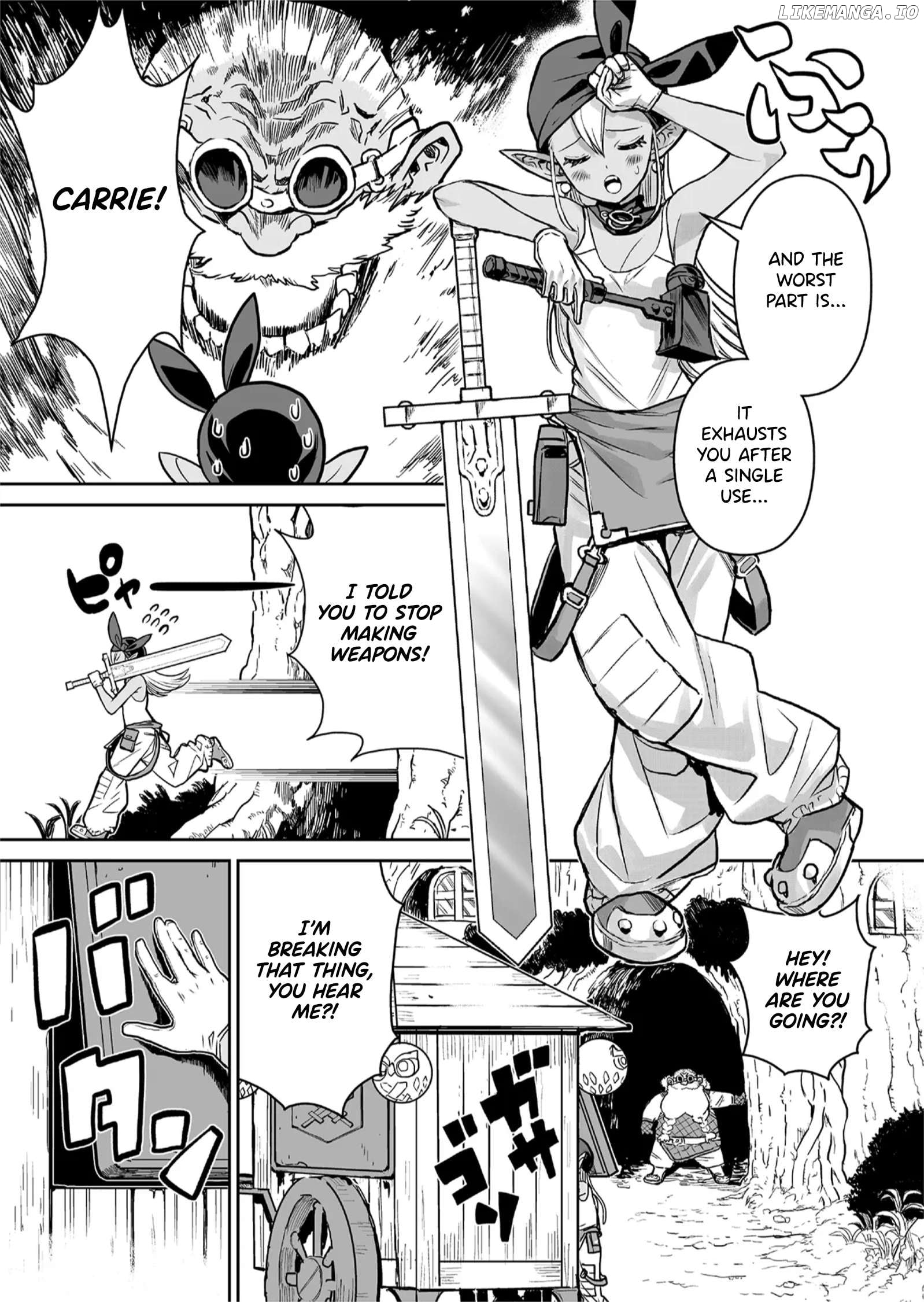 Abandoned: The Hero Who's So Strong He Breaks Every Weapon and The Elf Blacksmith Chapter 1 - page 8