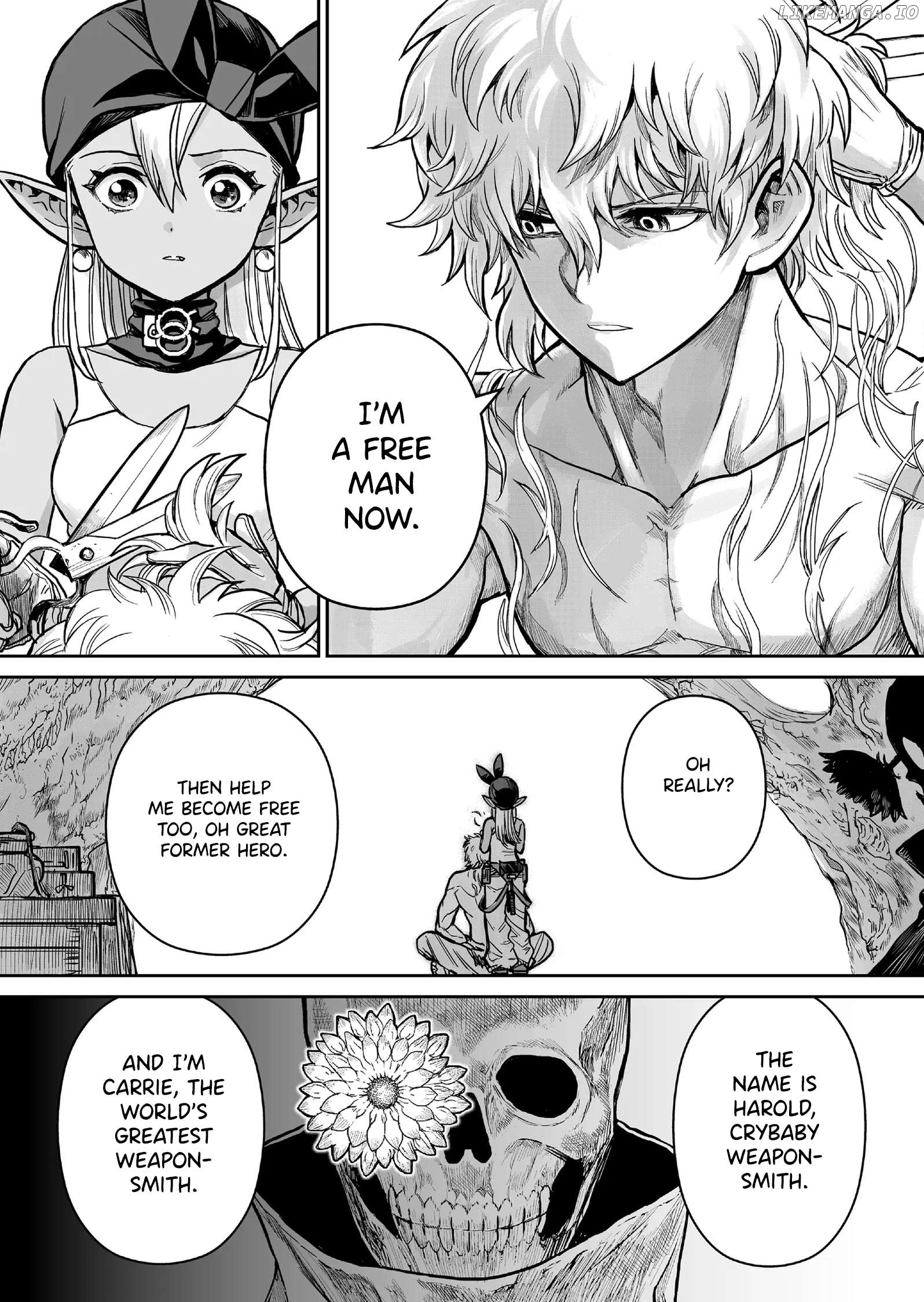 Abandoned: The Hero Who's So Strong He Breaks Every Weapon and The Elf Blacksmith Chapter 2 - page 14