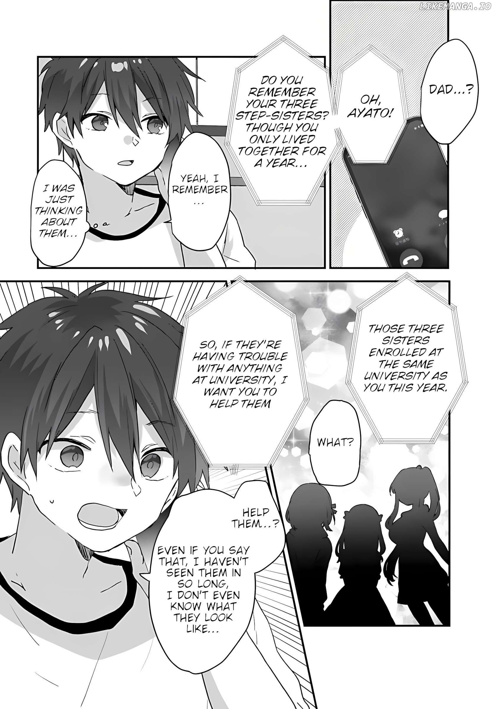 Daigaku Nyuugakuji Kara Uwasa Sareteita Bishoujo San Shimai, Ikiwakareteita Gimai Datta. Chapter 1 - page 32