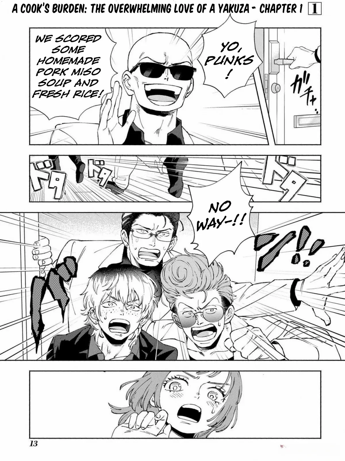 Yakuza love is too heavy for a girl who cooks rice Chapter 1 - page 13