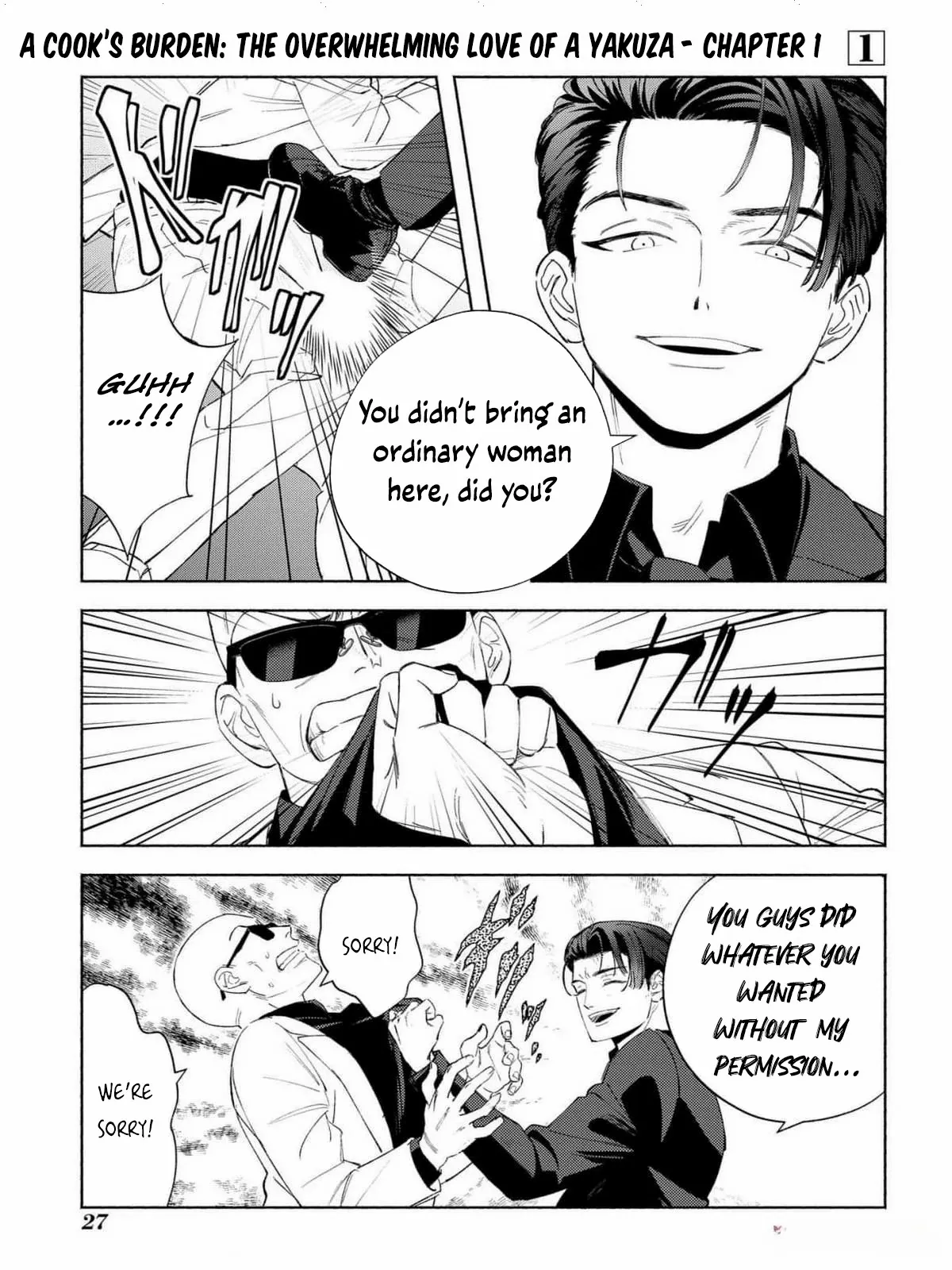 Yakuza love is too heavy for a girl who cooks rice Chapter 1 - page 27