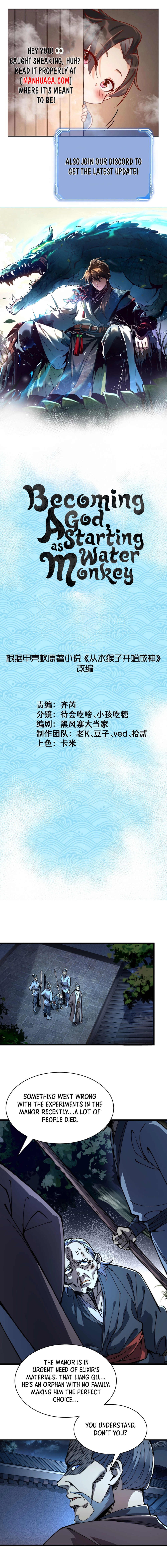 Becoming a God, Starting as water monkey Chapter 5 - page 1