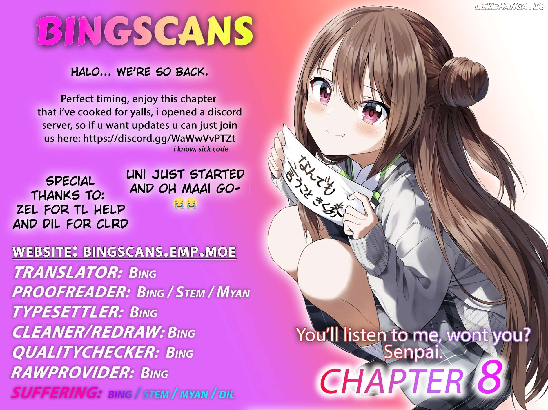Kiite kuremasu yo ne? Senpai Chapter 8 - page 1