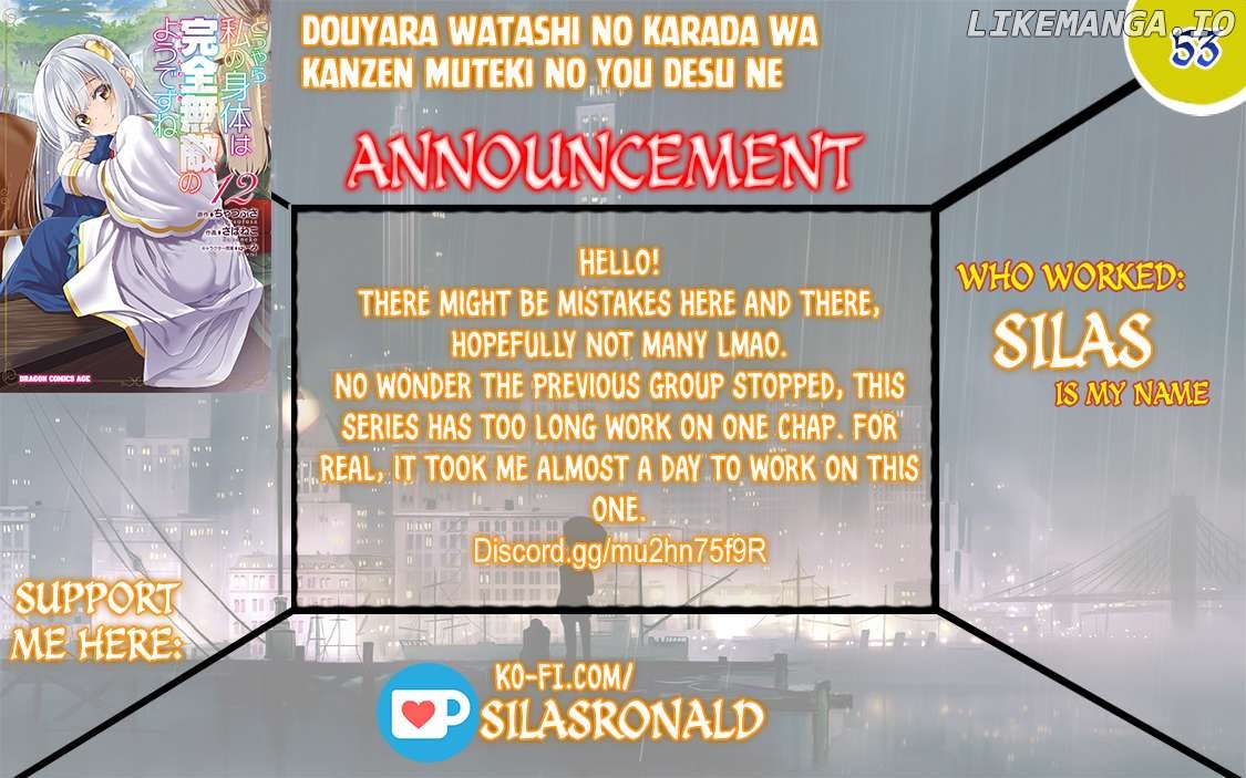 Douyara Watashi No Karada Wa Kanzen Muteki No You Desu Ne Chapter 53 - page 1
