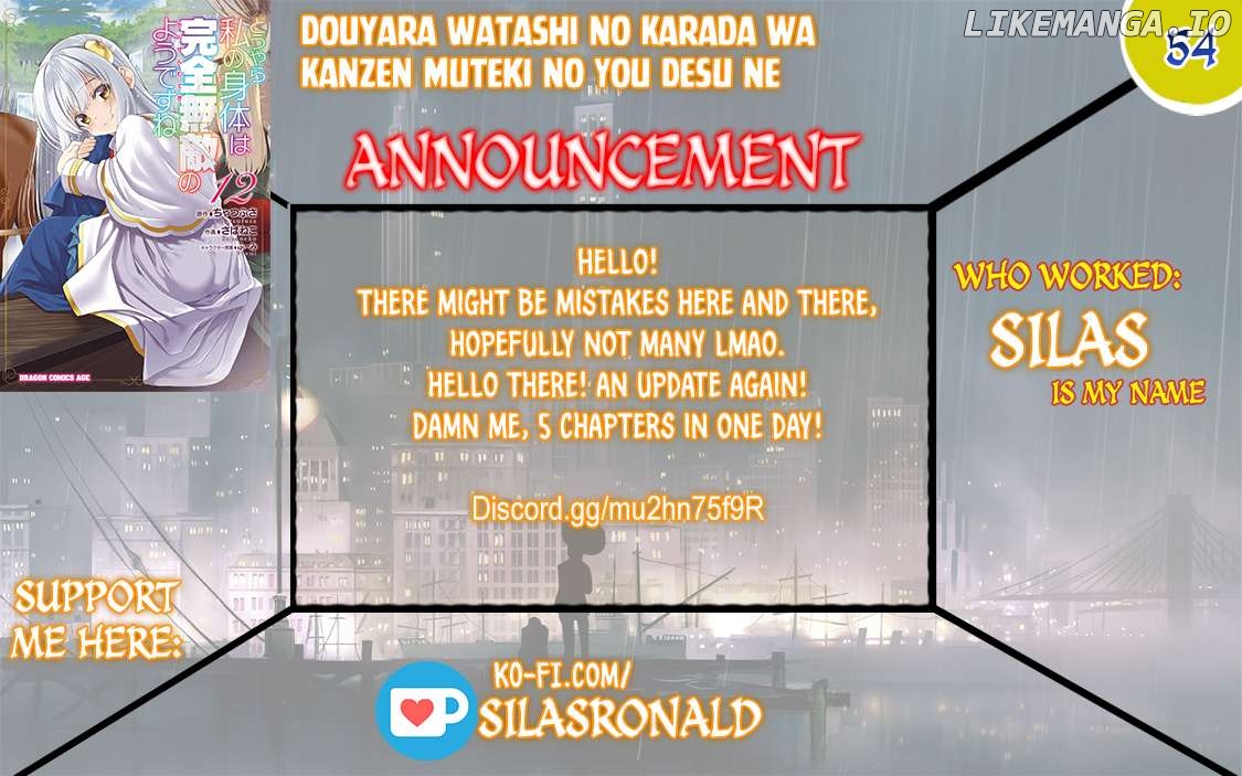 Douyara Watashi No Karada Wa Kanzen Muteki No You Desu Ne Chapter 54 - page 1